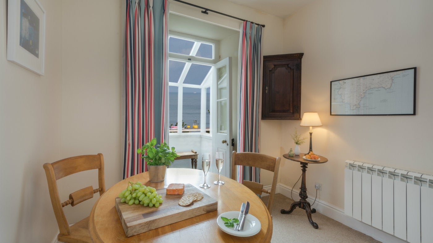 Dining area at Ruan, Cadgwith, Cornwall
