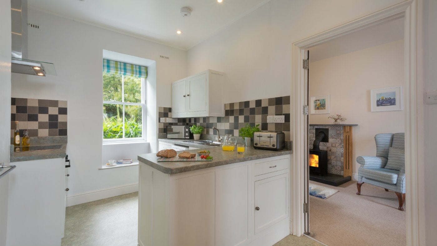 The kitchen at Ruan, Cadgwith, Cornwall
