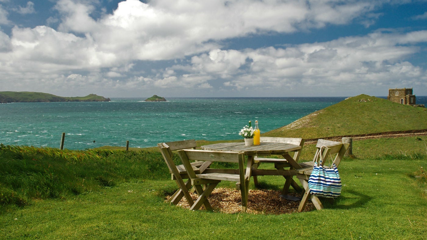 The view from the garden at Rumps, Port Quin, Cornwall
