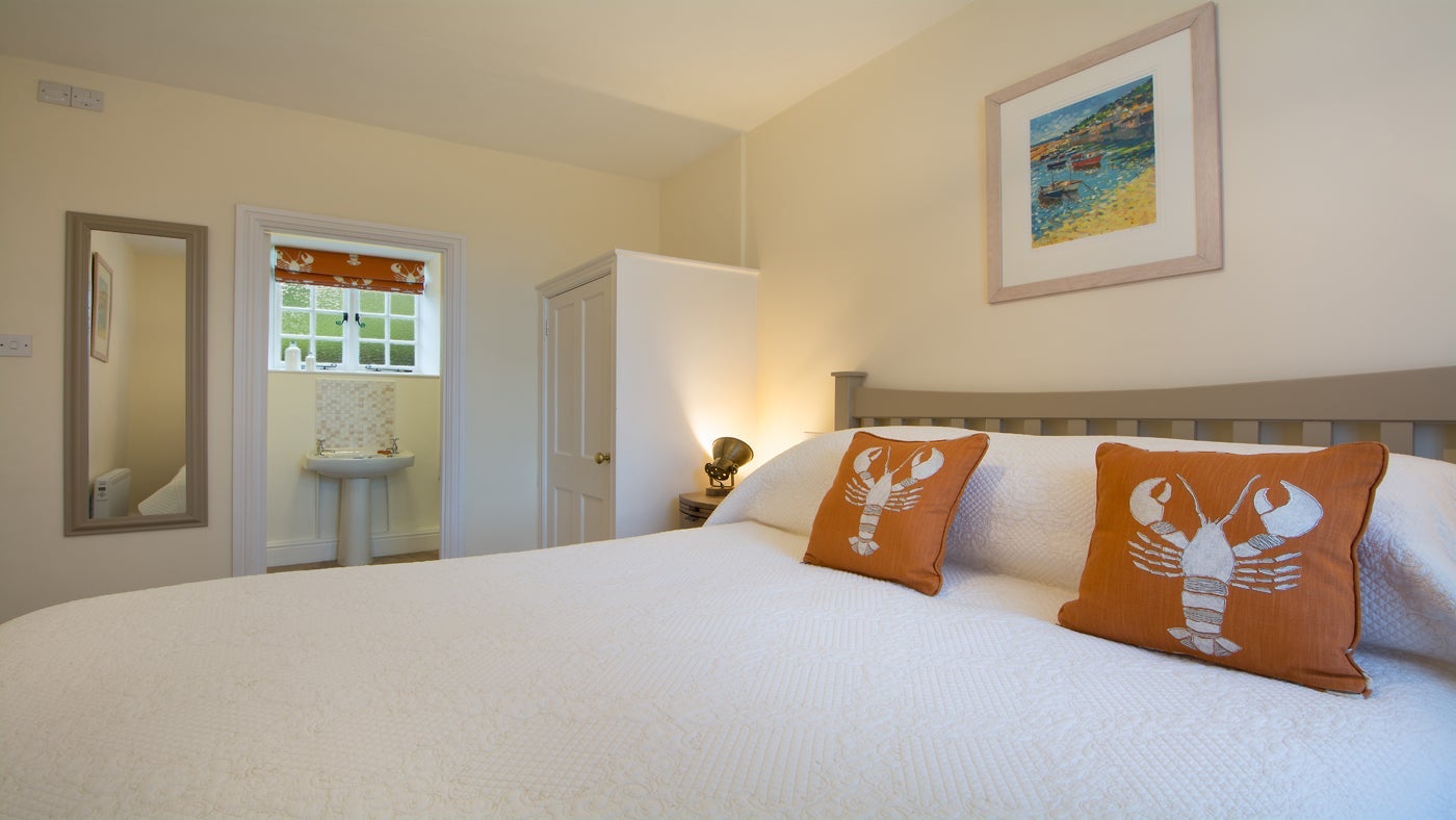 The double bedroom at Tiffy's, St Anthony Head, Cornwall