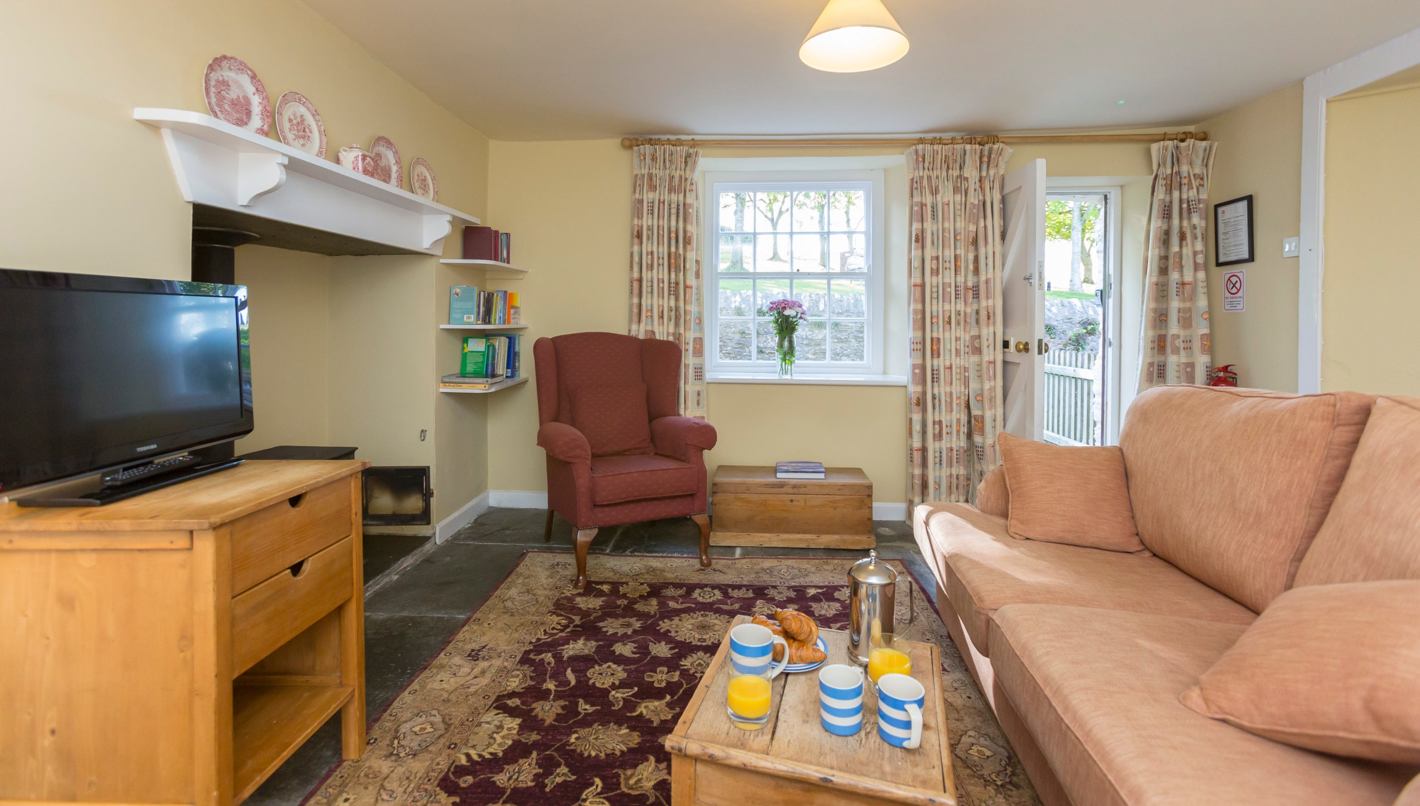 The sitting room at Tippett's, Cornwall