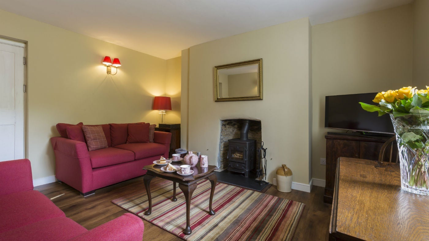 The sitting room at Towan Cottage, Roseland, Cornwall