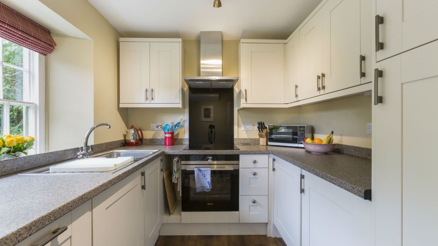 The kitchen at Towan Cottage, Roseland, Cornwall