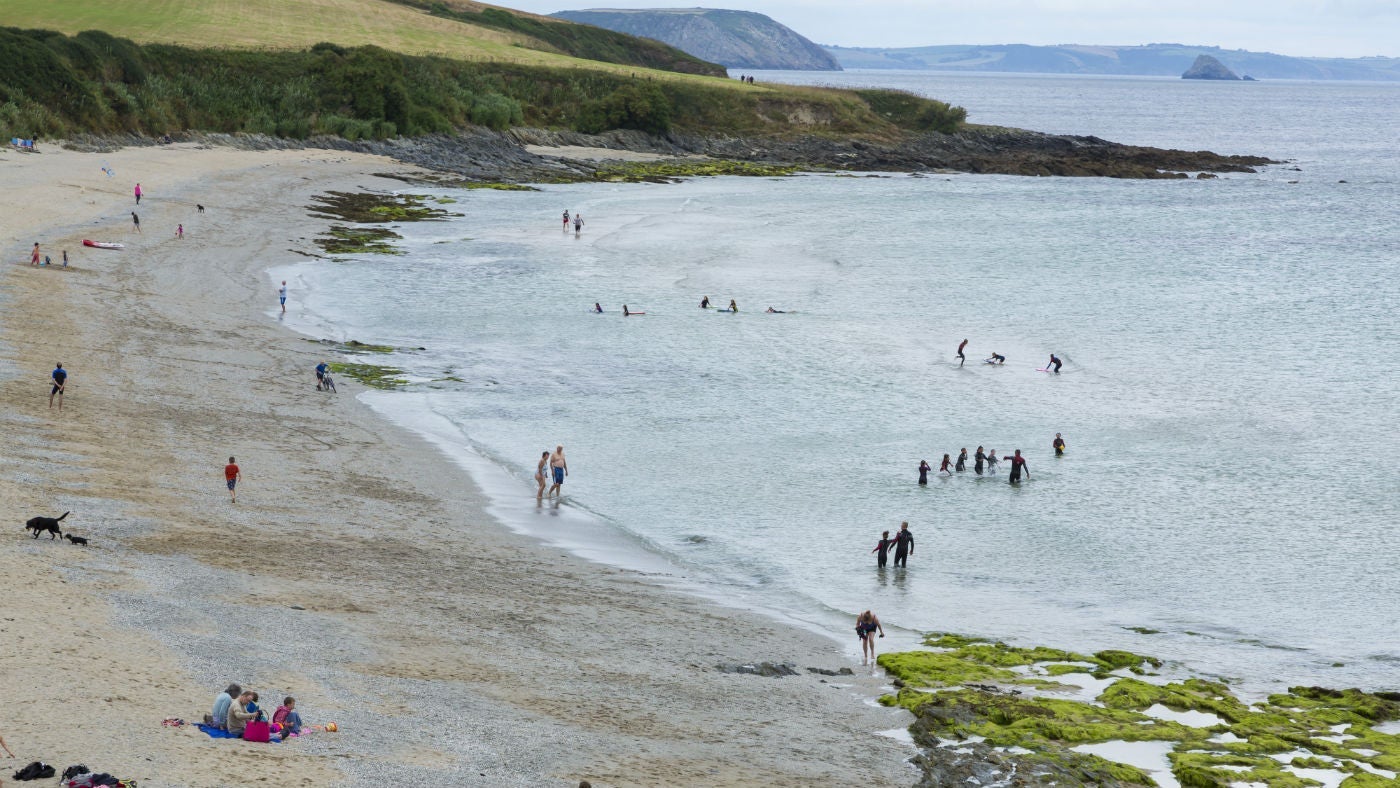 Towan Beach near Towan Cottage, Roseland, Cornwall
