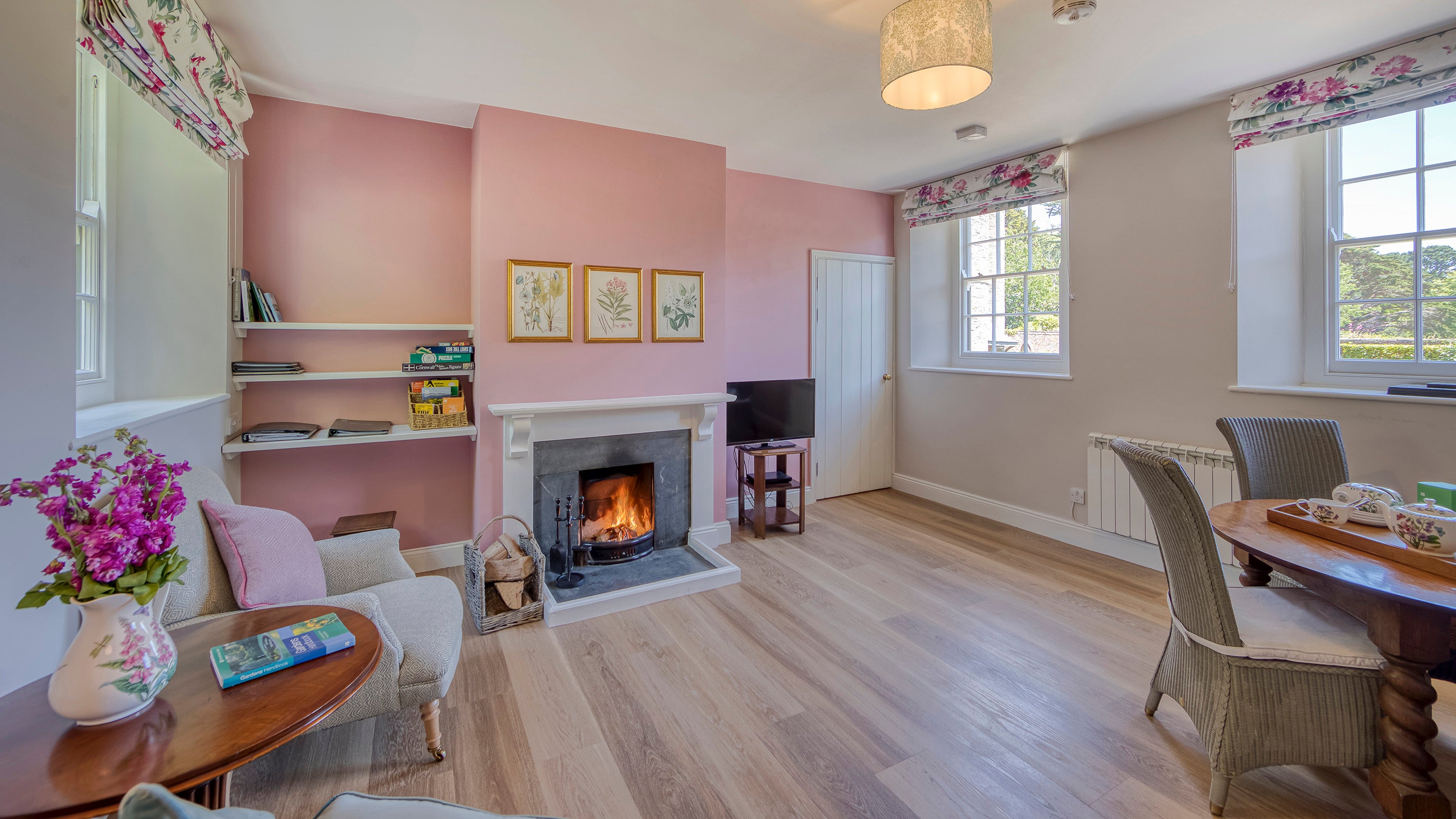 The sitting room at Engine House, Trelissick, Cornwall