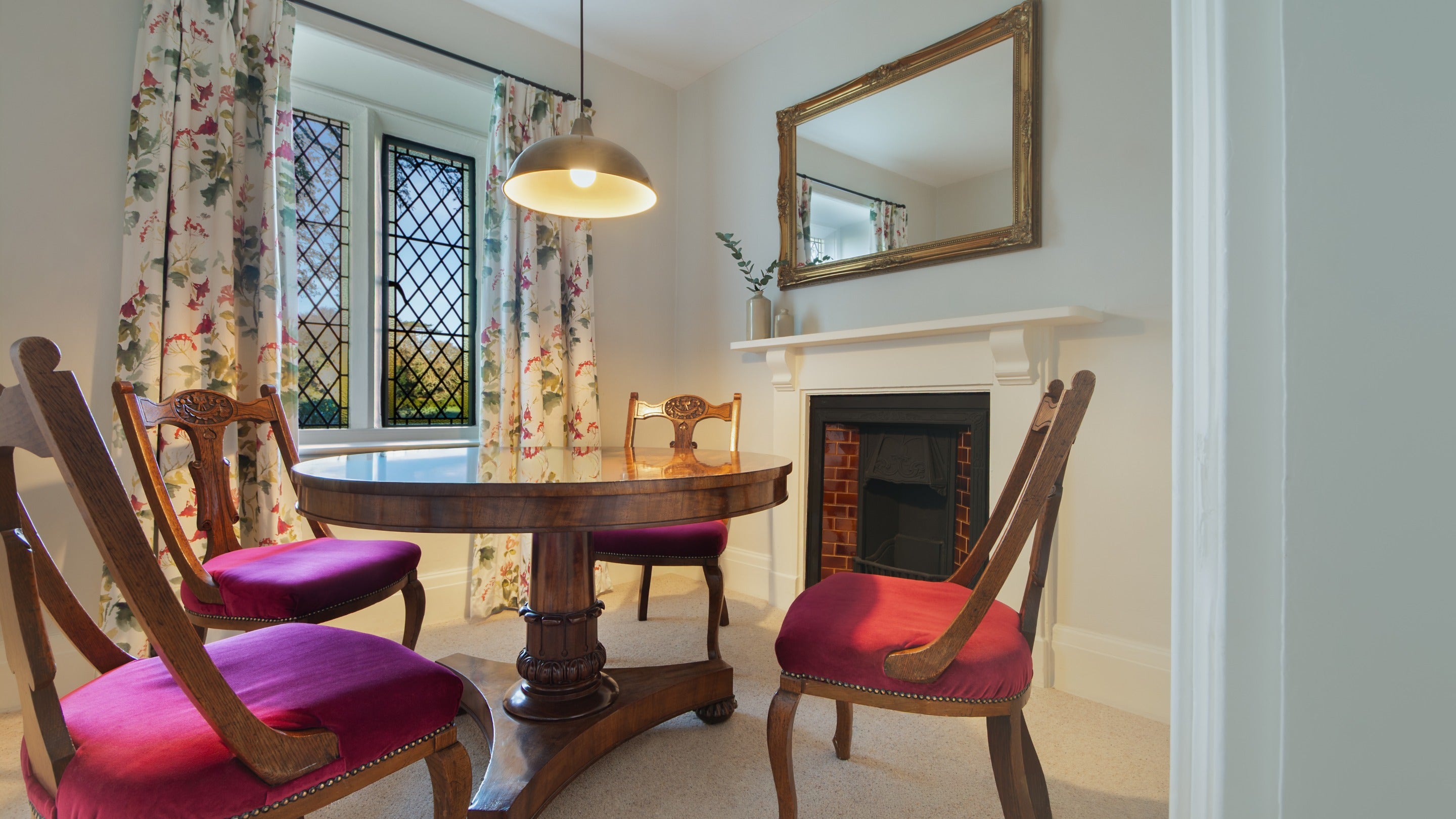 The dining room at Trelissick New Lodge, Cornwall