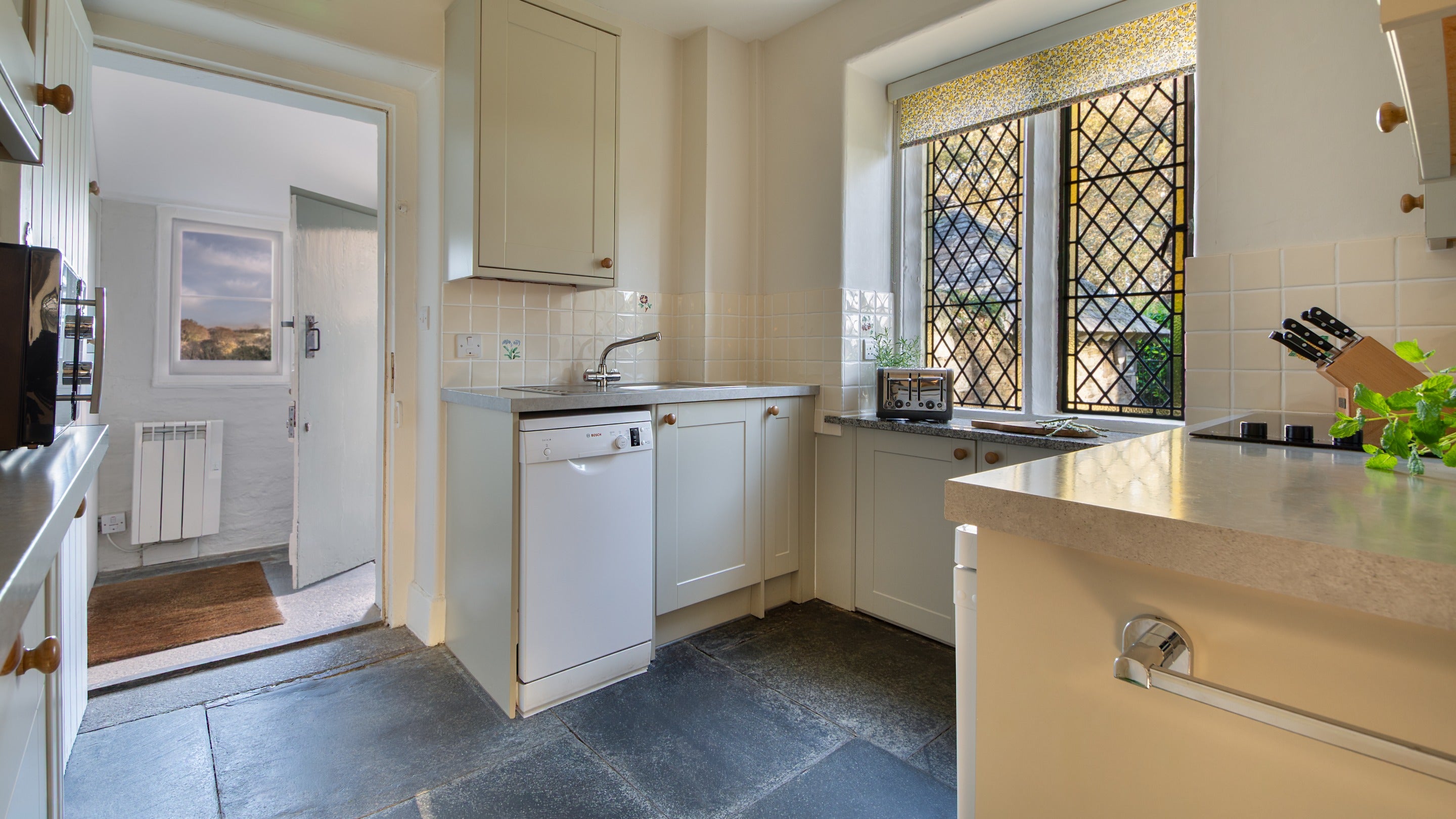 The kitchen at Trelissick New Lodge, Cornwall
