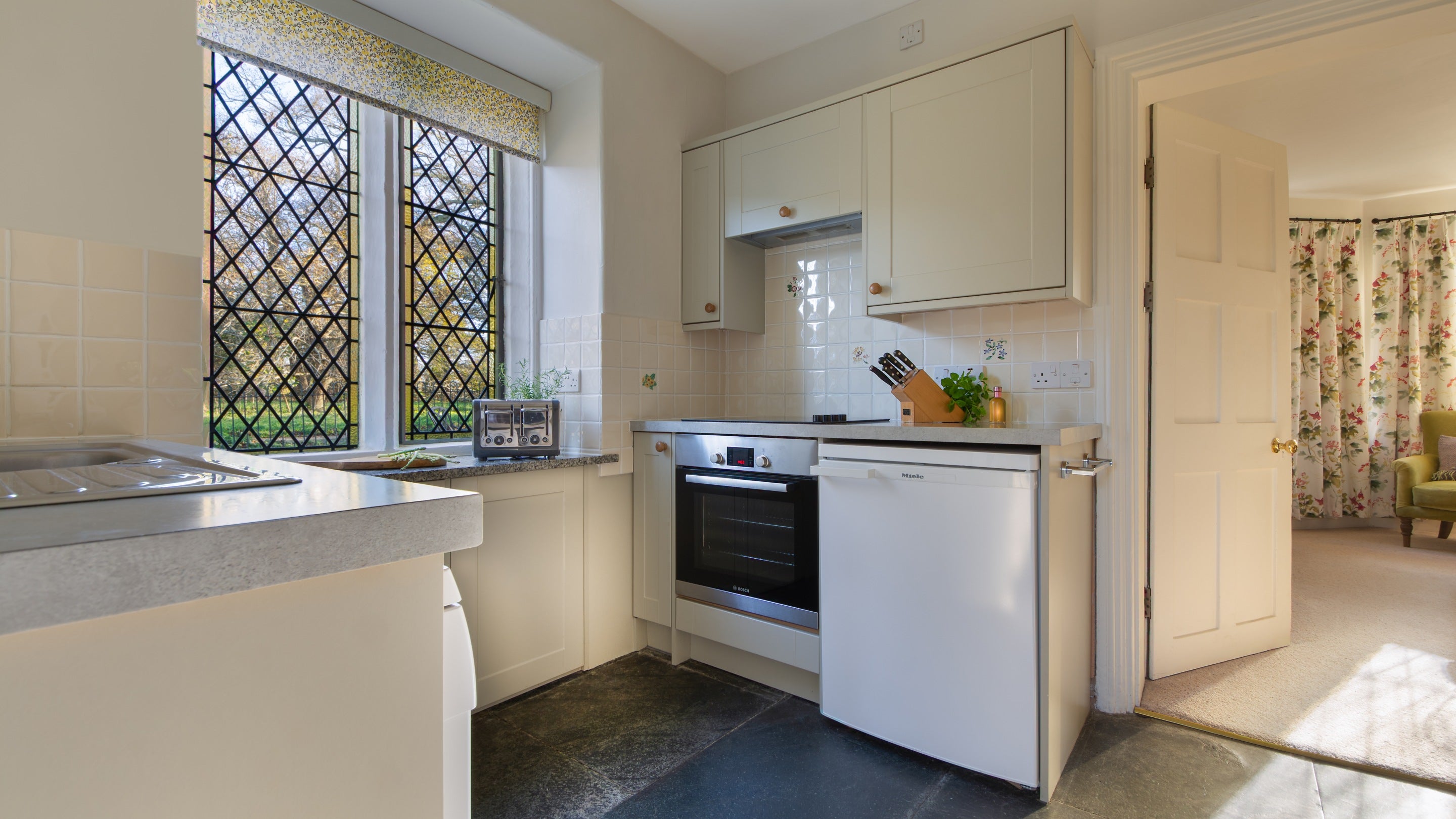 The kitchen at Trelissick New Lodge, Cornwall