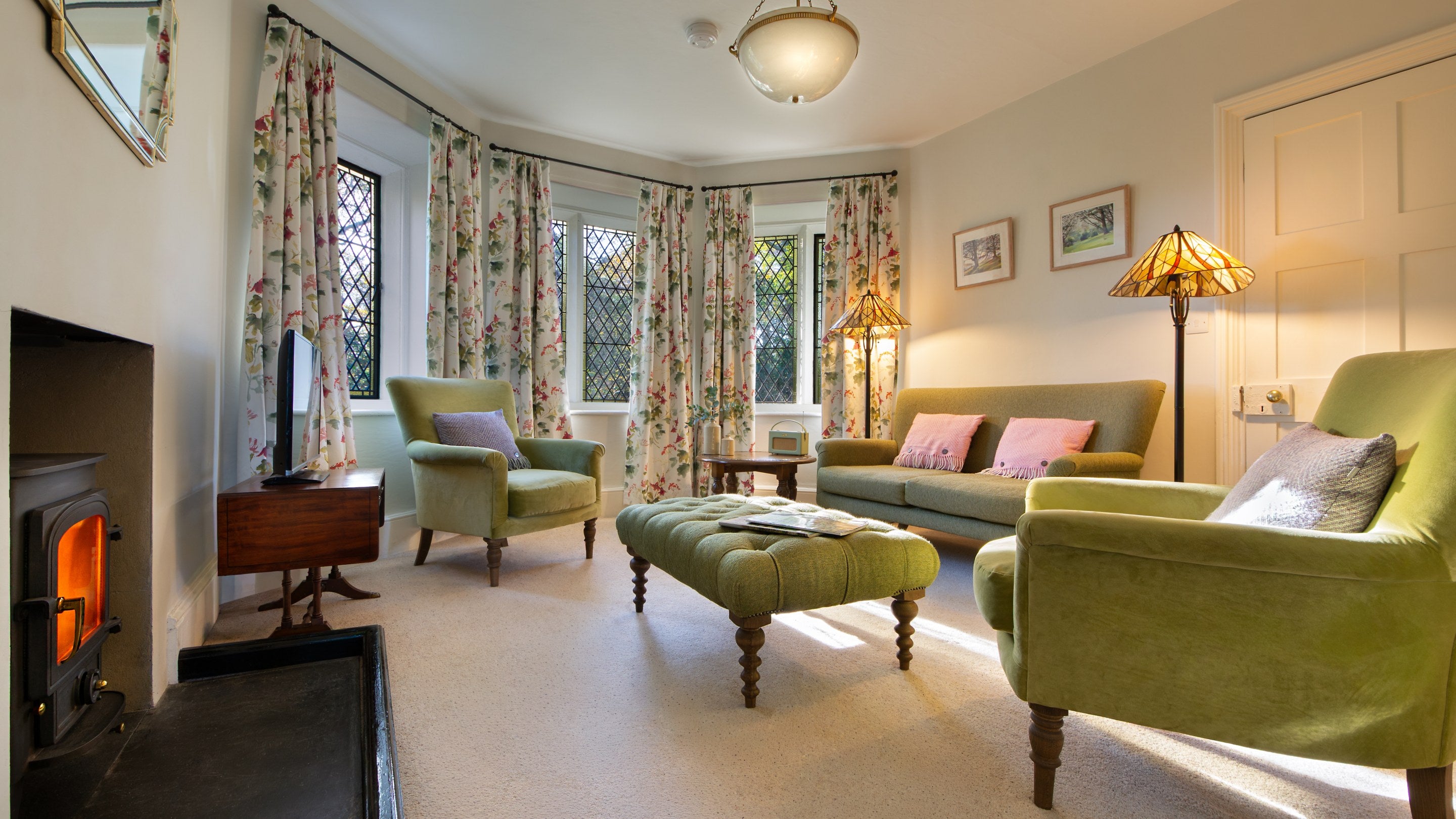 The sitting room at Trelissick New Lodge, Cornwall