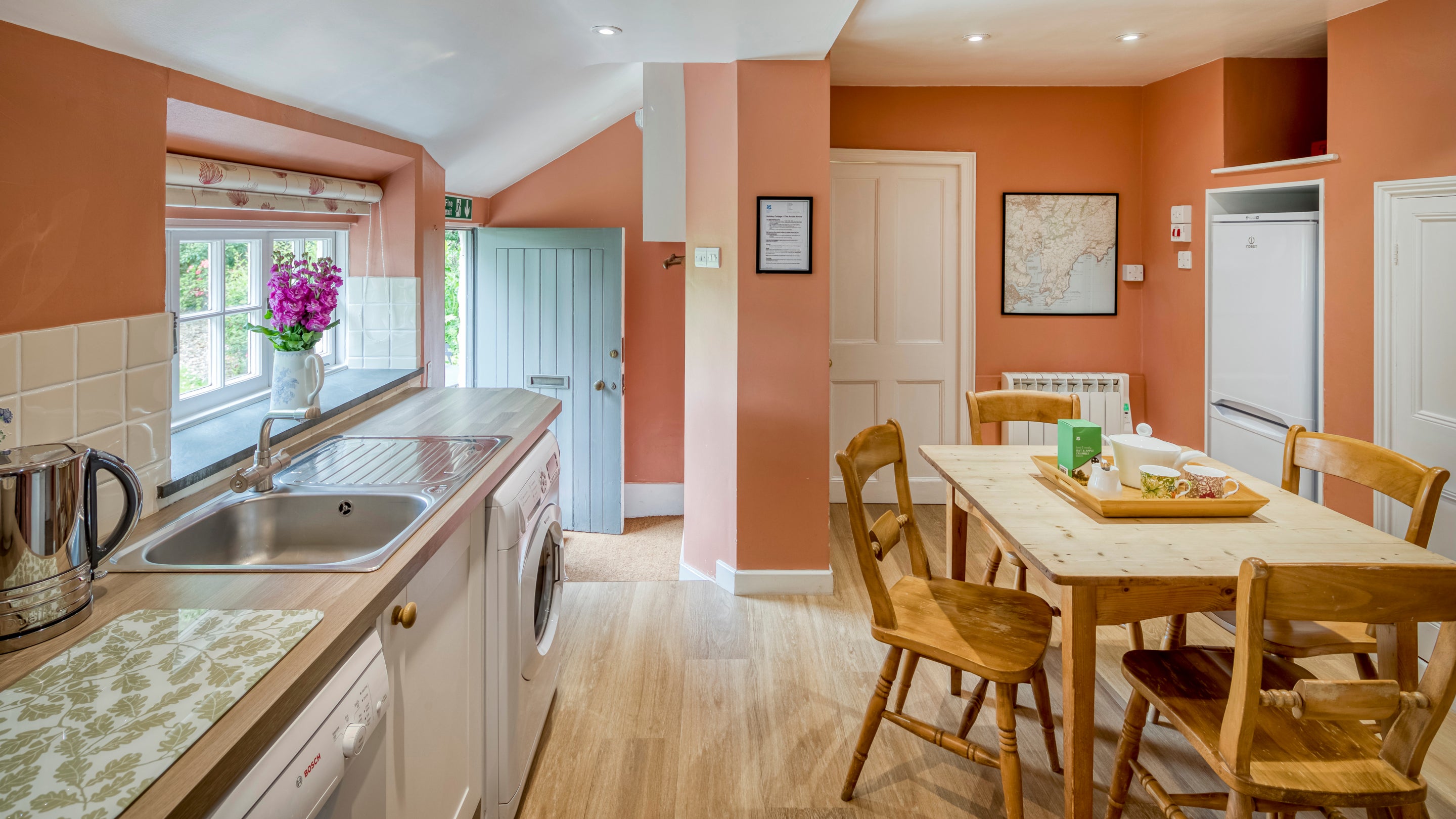 The kitchen at Old Lodge, Cornwall
