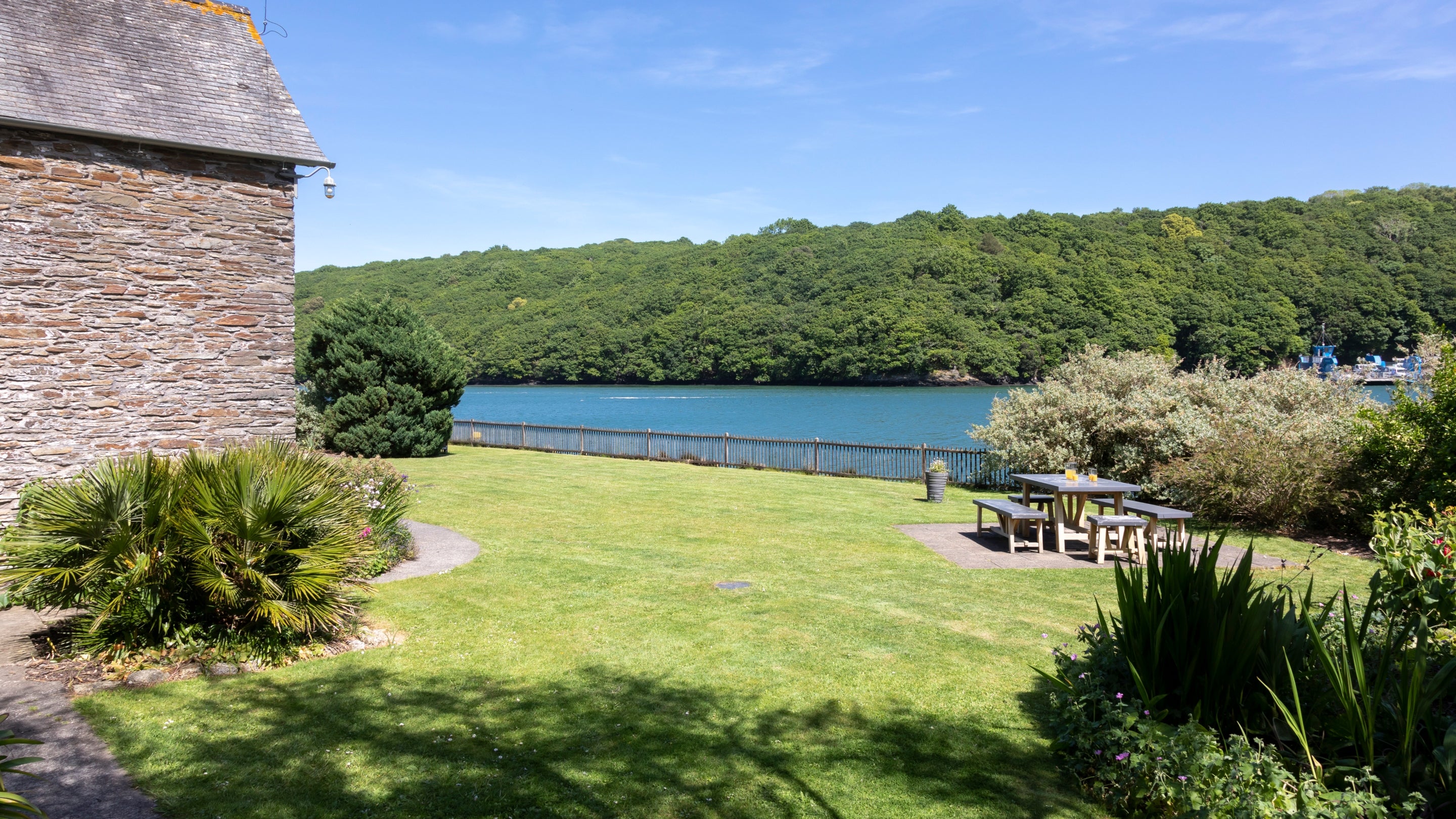 The garden at Trelissick Quay Cottage, Cornwall