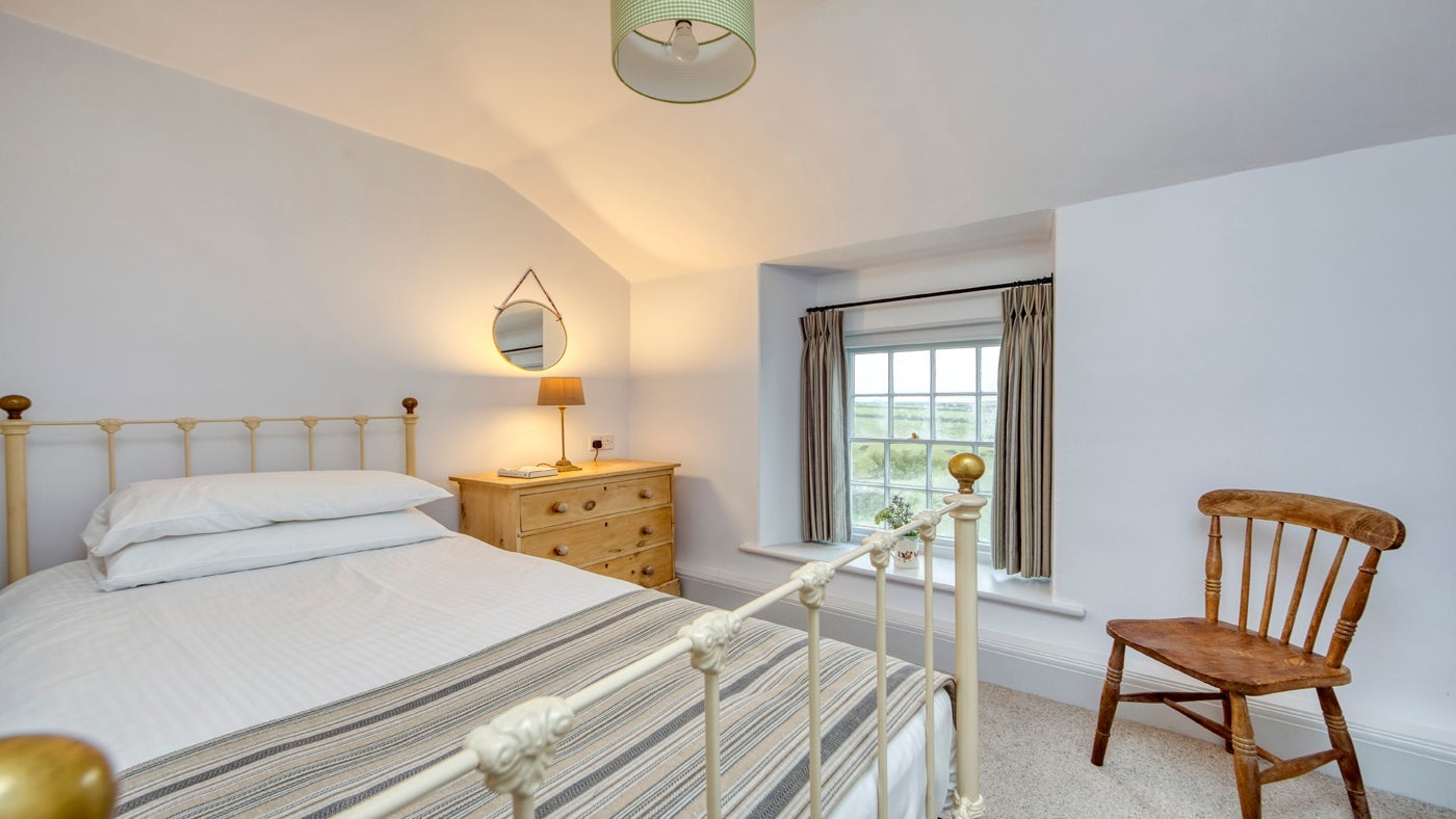 The single bedroom at Trescore, nr Padstow, Cornwall