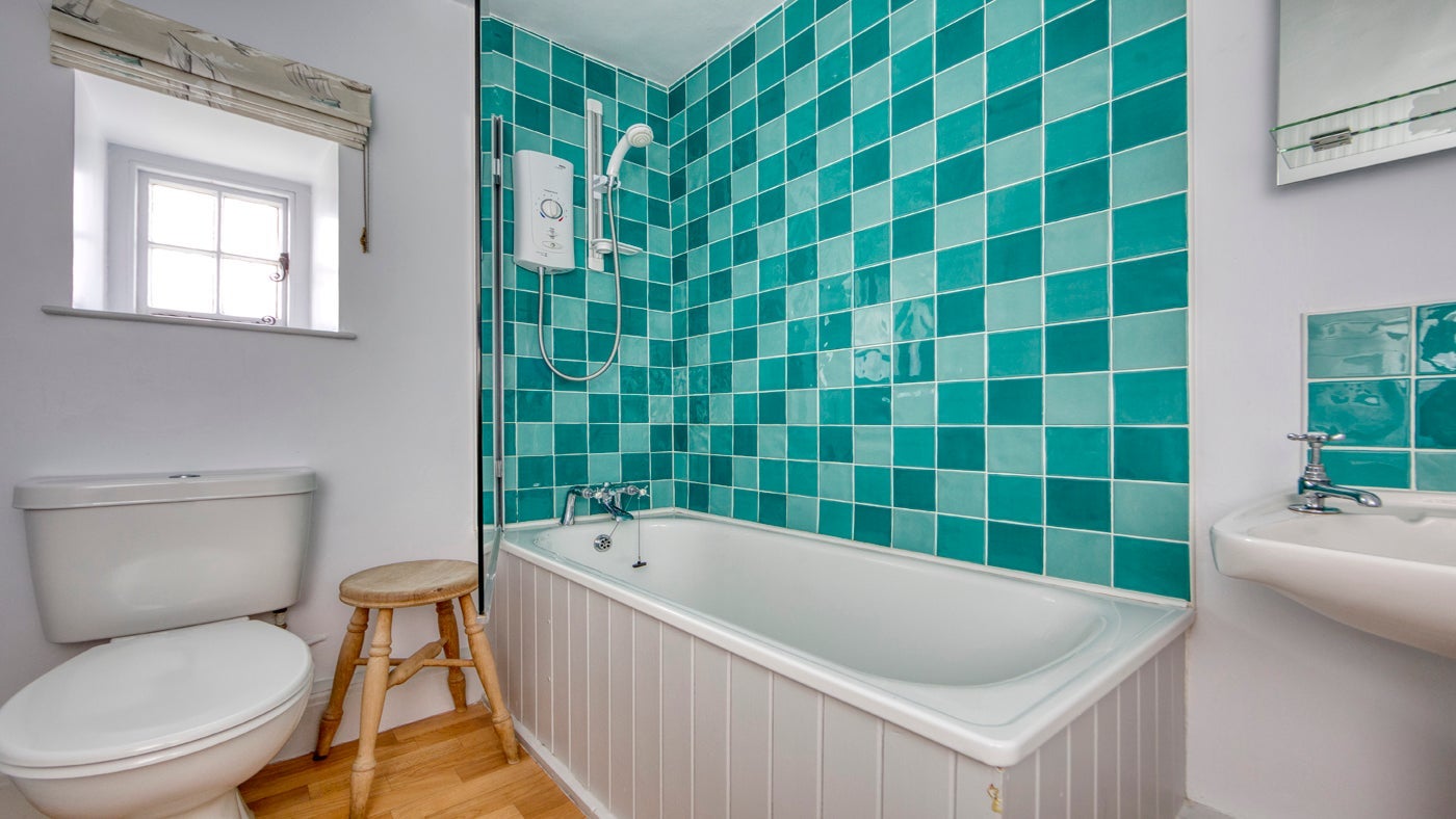 The bathroom at Trescore, nr Padstow, Cornwall