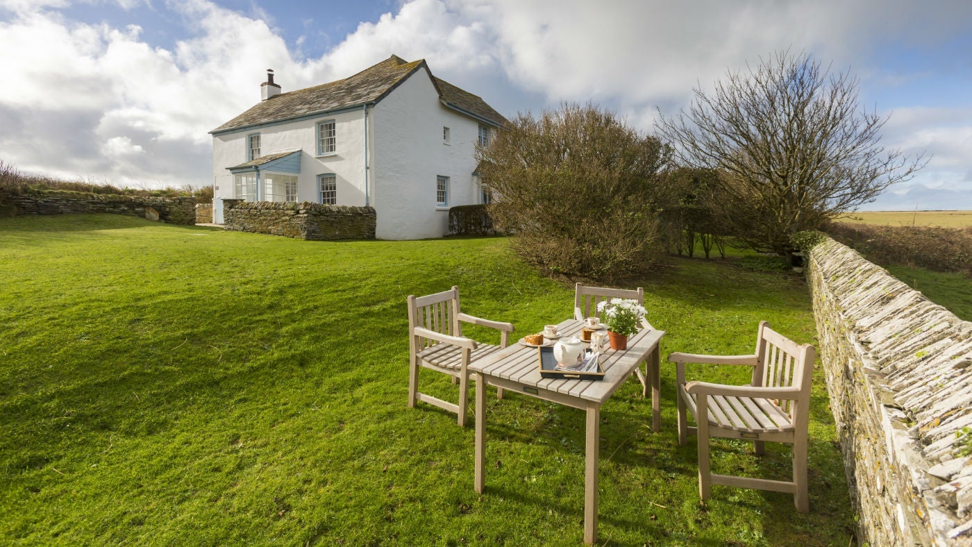 The garden and exterior at Trescore, nr Padstow, Cornwall