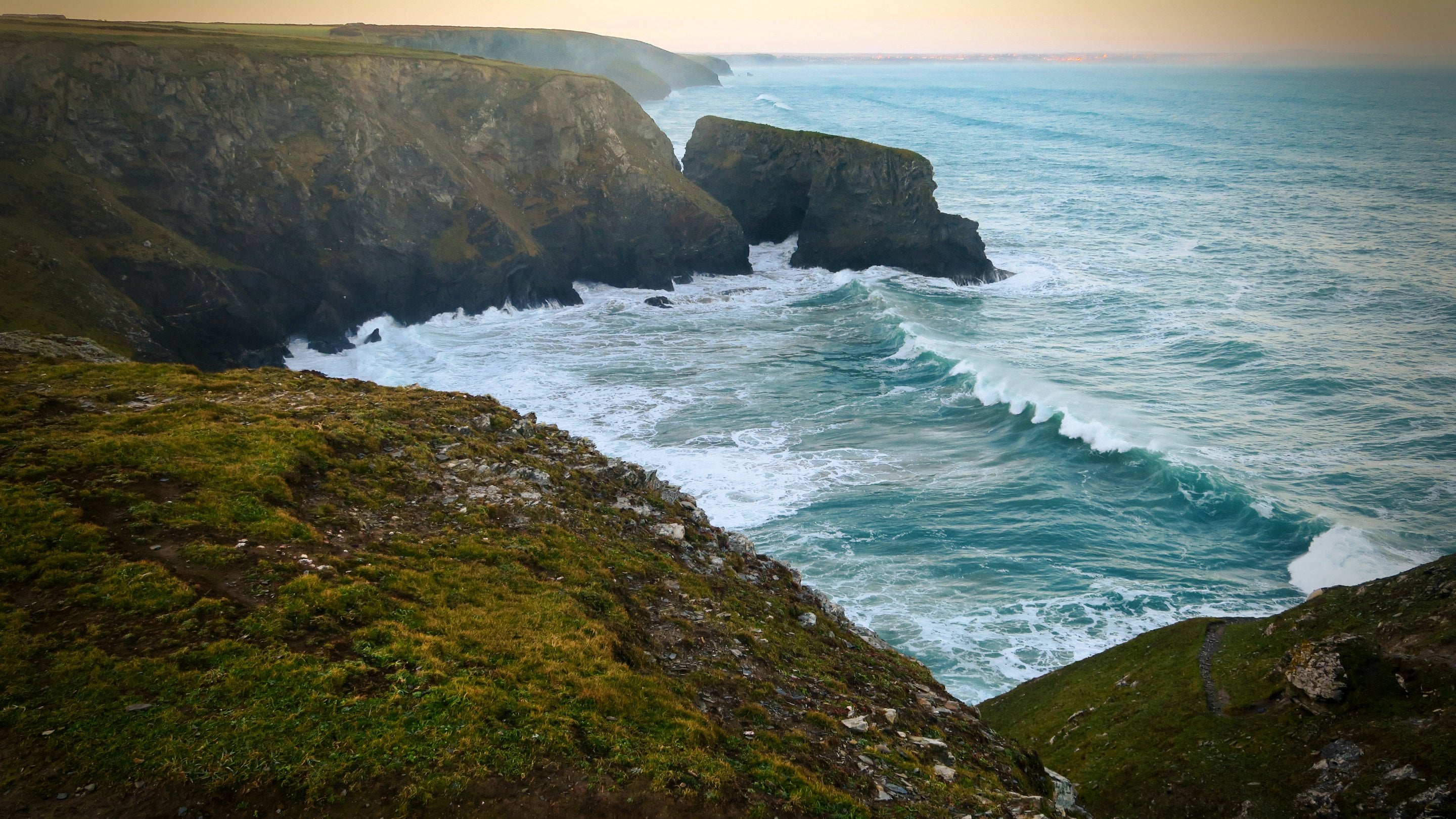 Coastal cliffs near Trescore, Cornwall