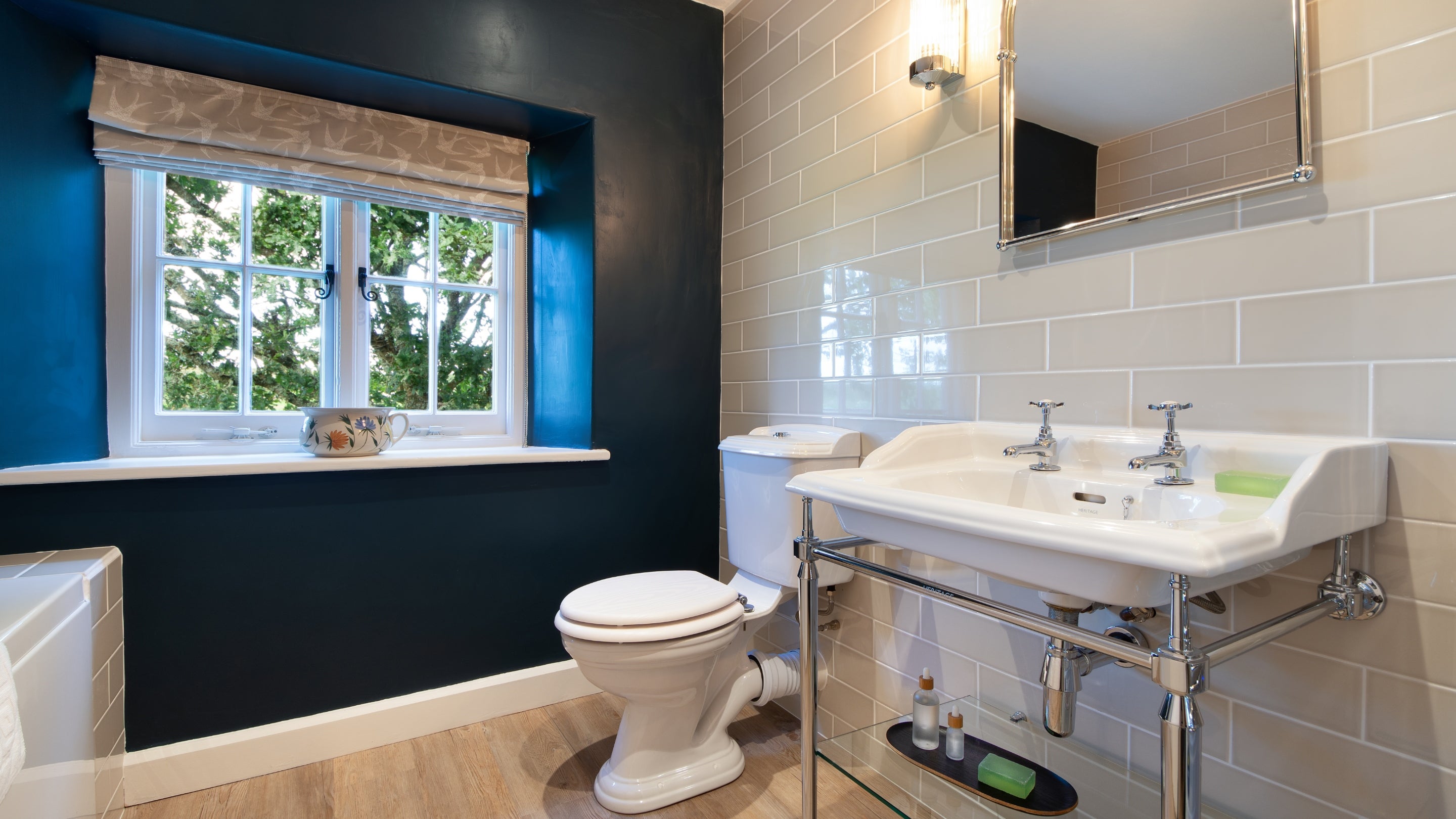 The bathroom at Triggabrowne Cottage, Cornwall
