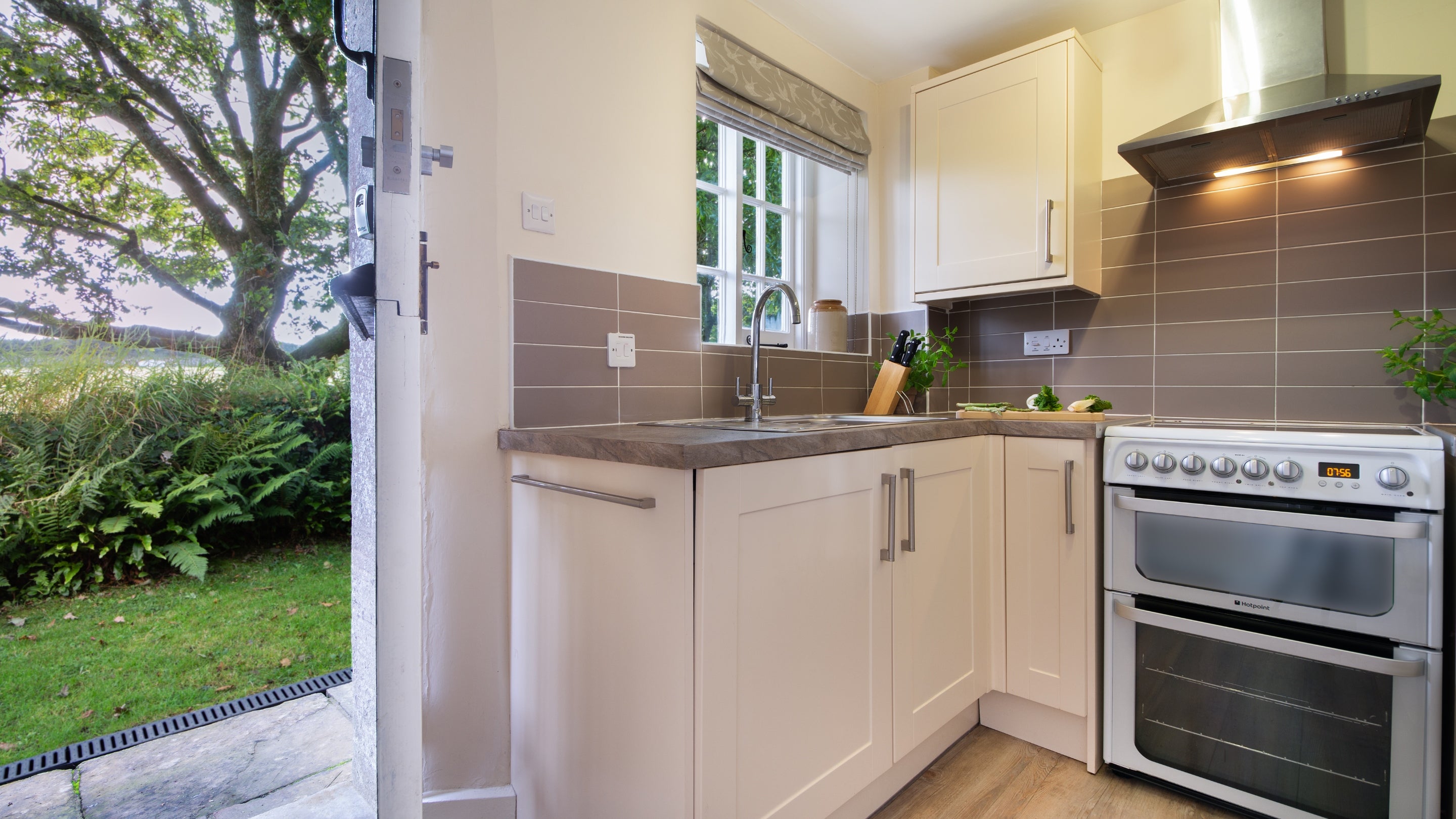 The kitchen at Triggabrowne Cottage, Cornwall