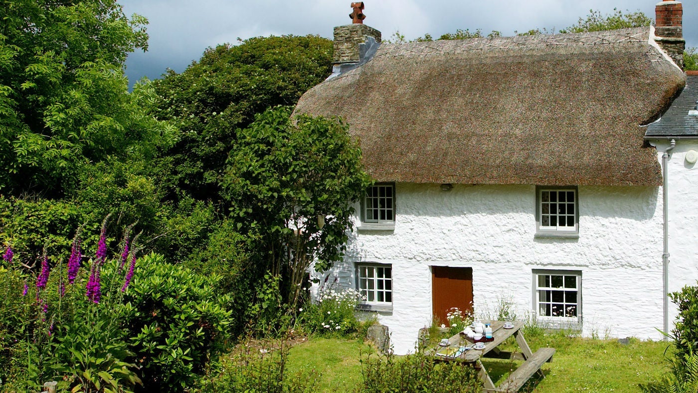 The exterior and garden at Whitstone Cottage, Penrose, Helston, Cornwall