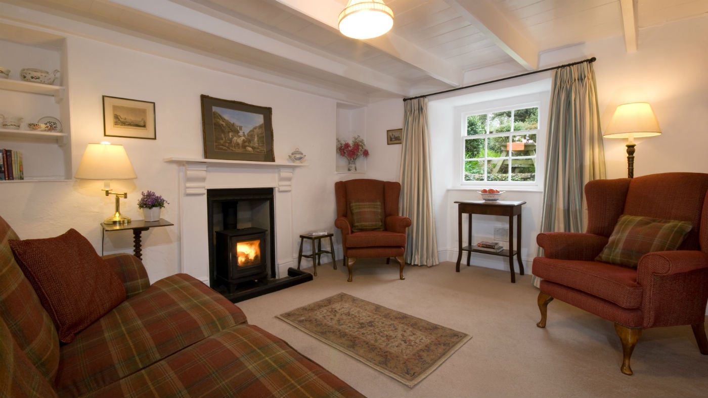 The sitting room at Whitstone Cottage, Penrose, Helston, Cornwall