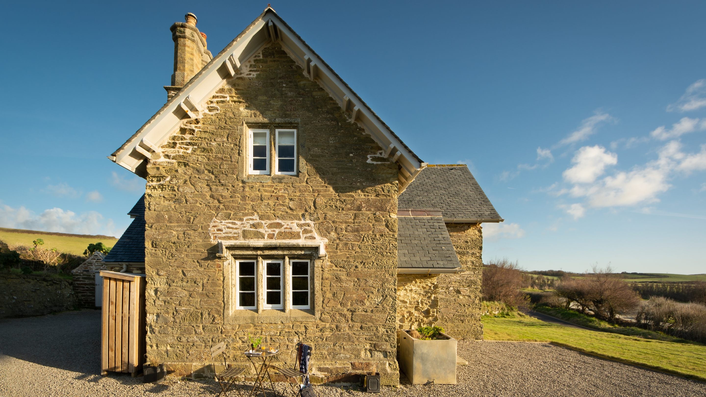 The exterior of Winnianton Farmhouse, Cornwall