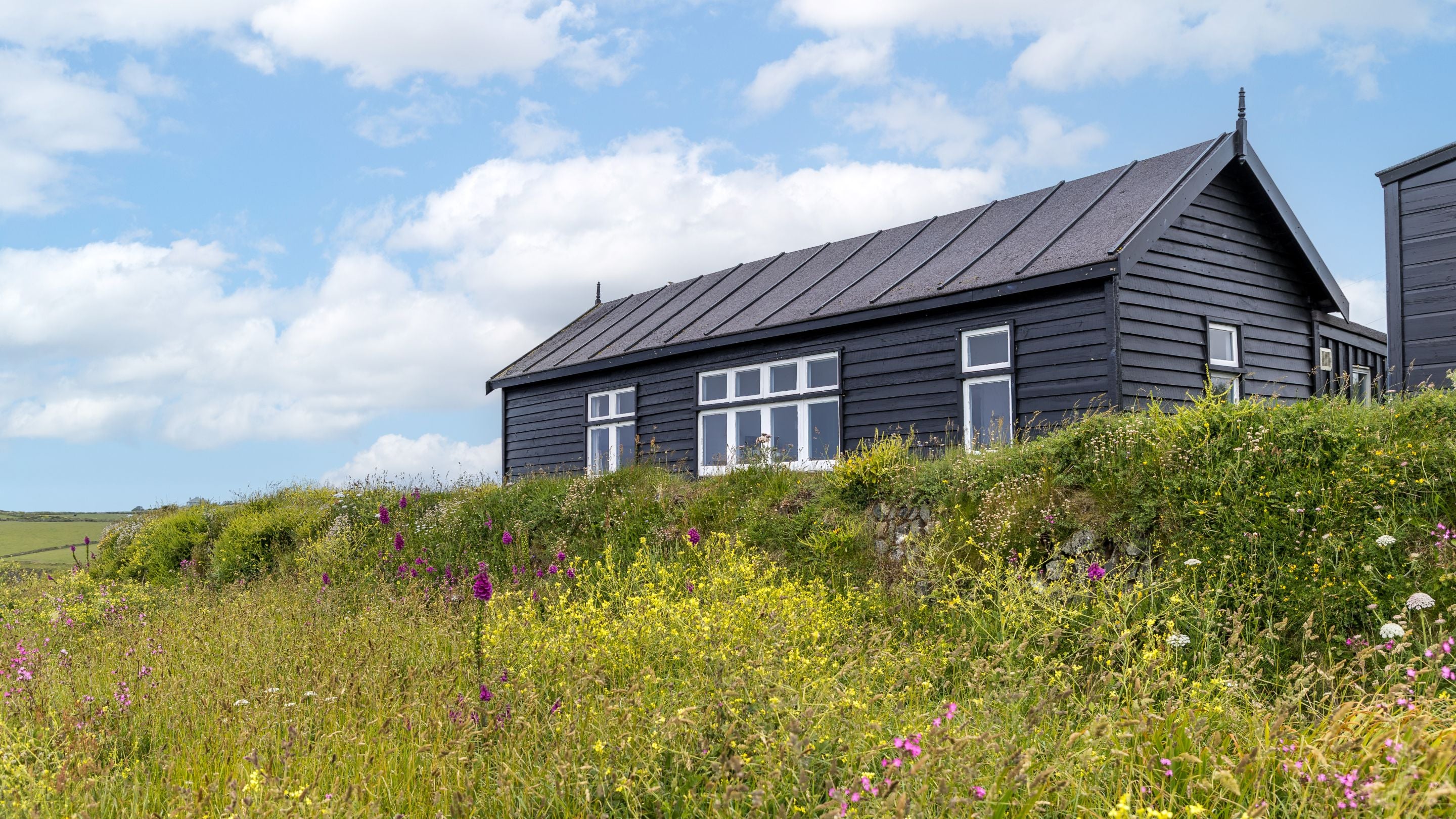 Wireless Cottage, viewed from the coast path, Cornwall