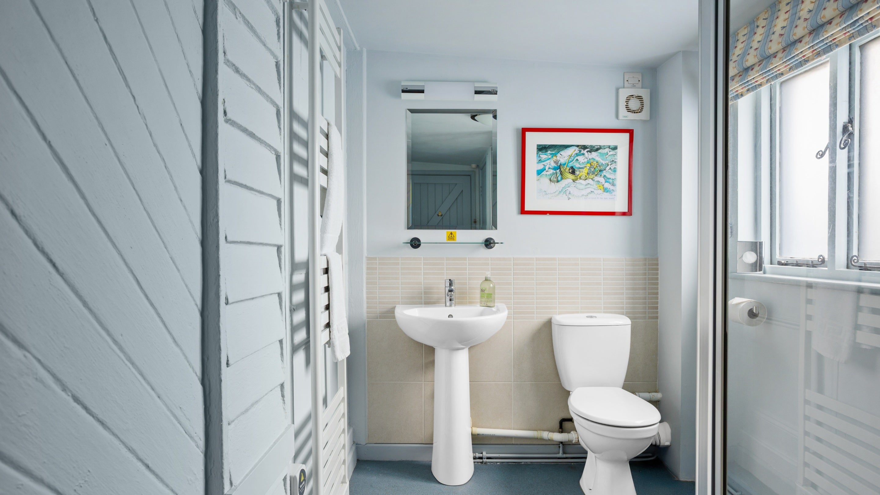 The shower room at Wireless Cottage, Cornwall