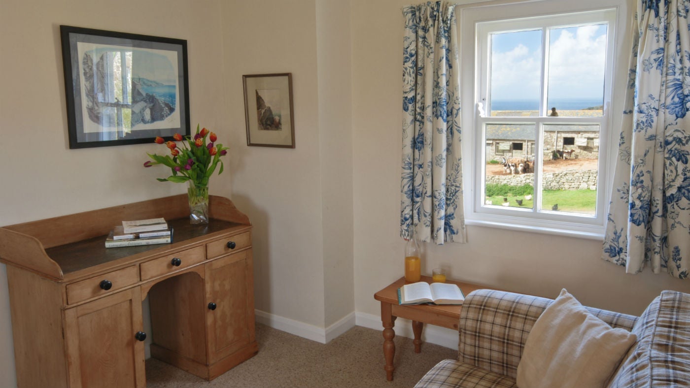 The landing and study at Honor's House, Zennor, Cornwall