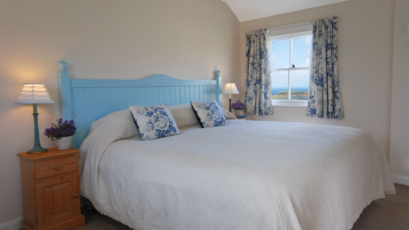 The double bedroom at Zennor Honor's House, Zennor, Cornwall