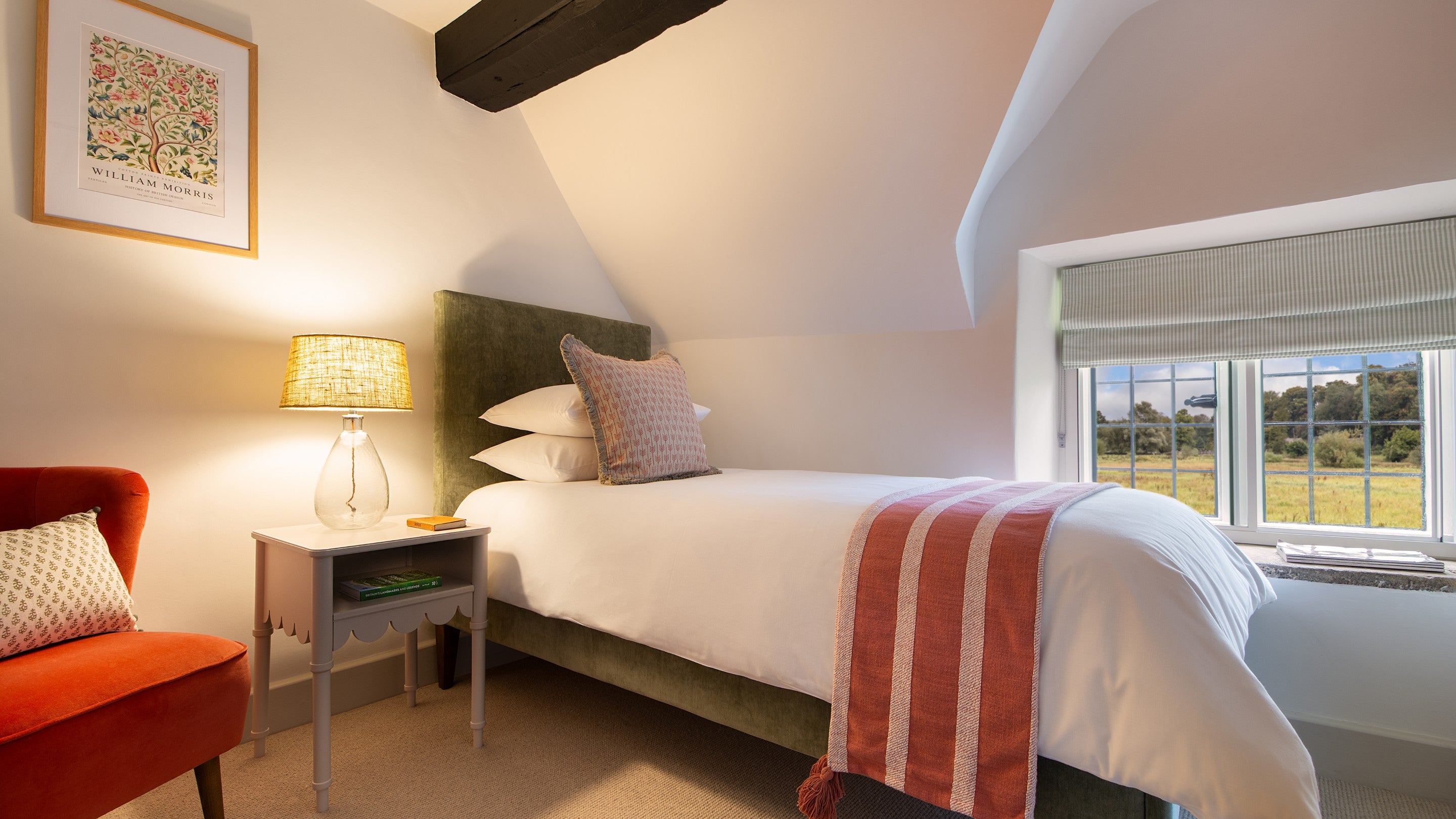 One of the single bedrooms on the first floor of 1 Arlington Row, Gloucestershire