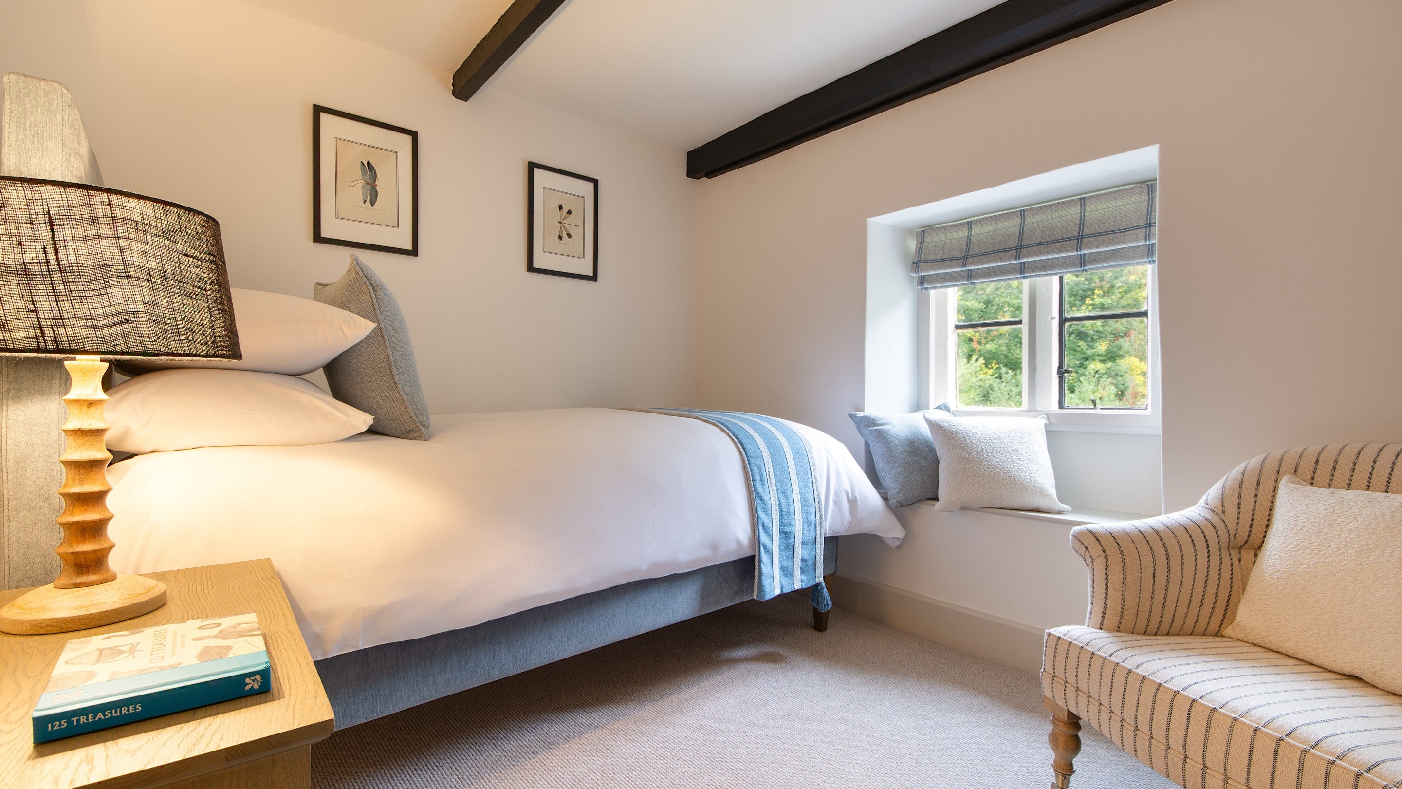One of the single bedrooms on the first floor of 1 Arlington Row, Gloucestershire