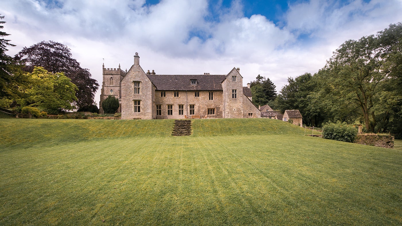 The exterior of Horton Court, Gloucestershire