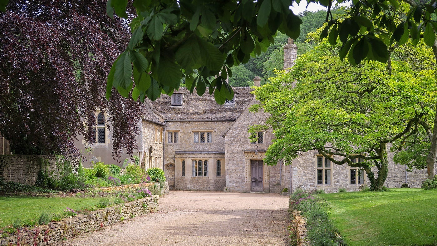 The exterior of Horton Court, Gloucestershire