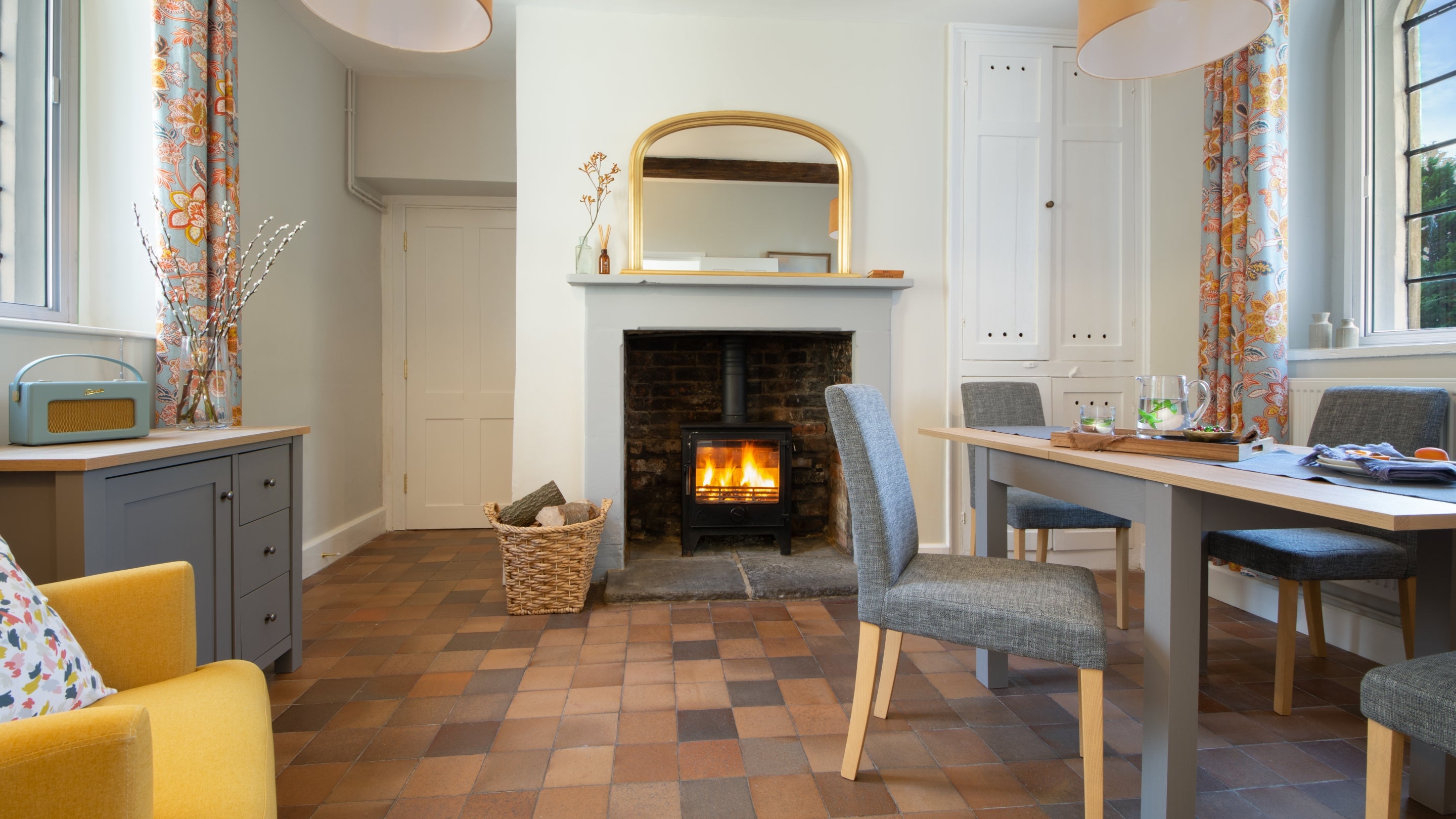 The dining room at Lion Lodge, Gloucestershire