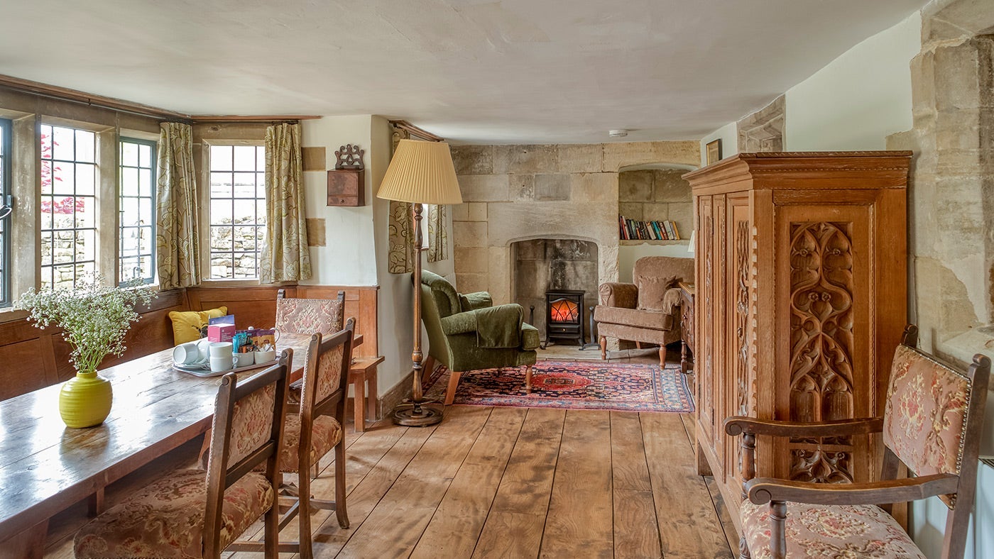 The dining room at The Little Fleece, Painswick, Gloucestershire