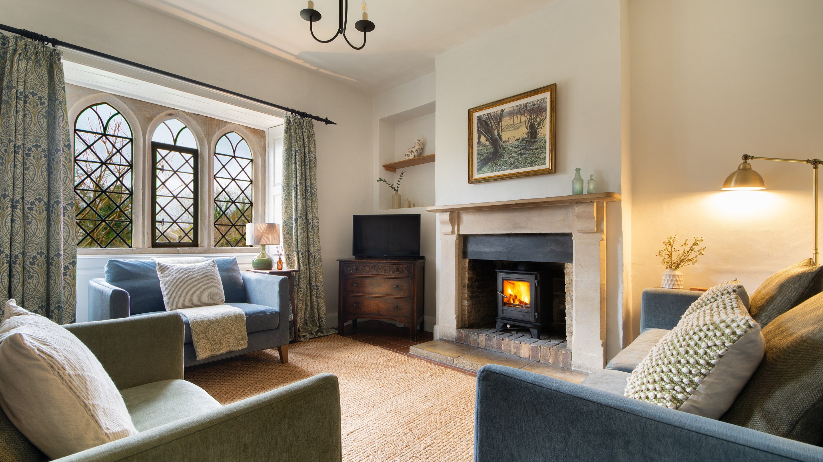 The sitting room at Newark Lower Lodge, Gloucestershire