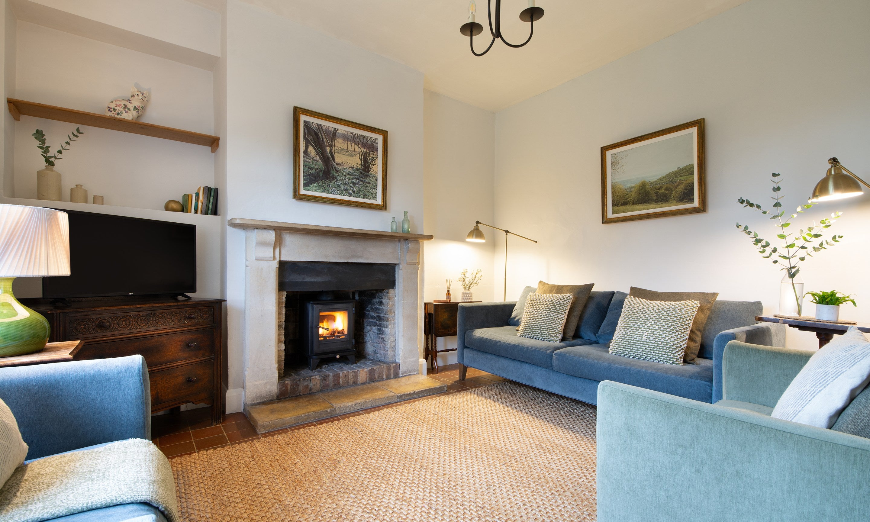 The sitting room at Newark Lower Lodge, Gloucestershire