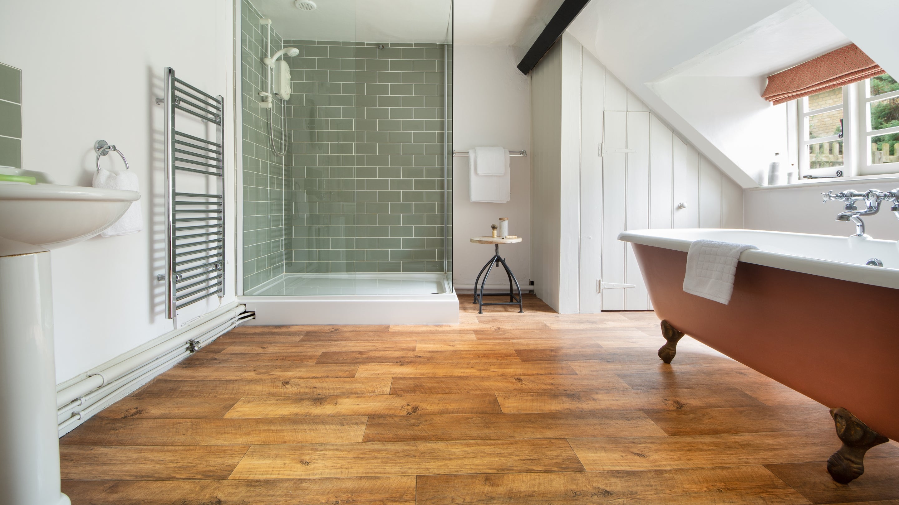 The bathroom at Snowshill Manor Farmhouse, Gloucestershire