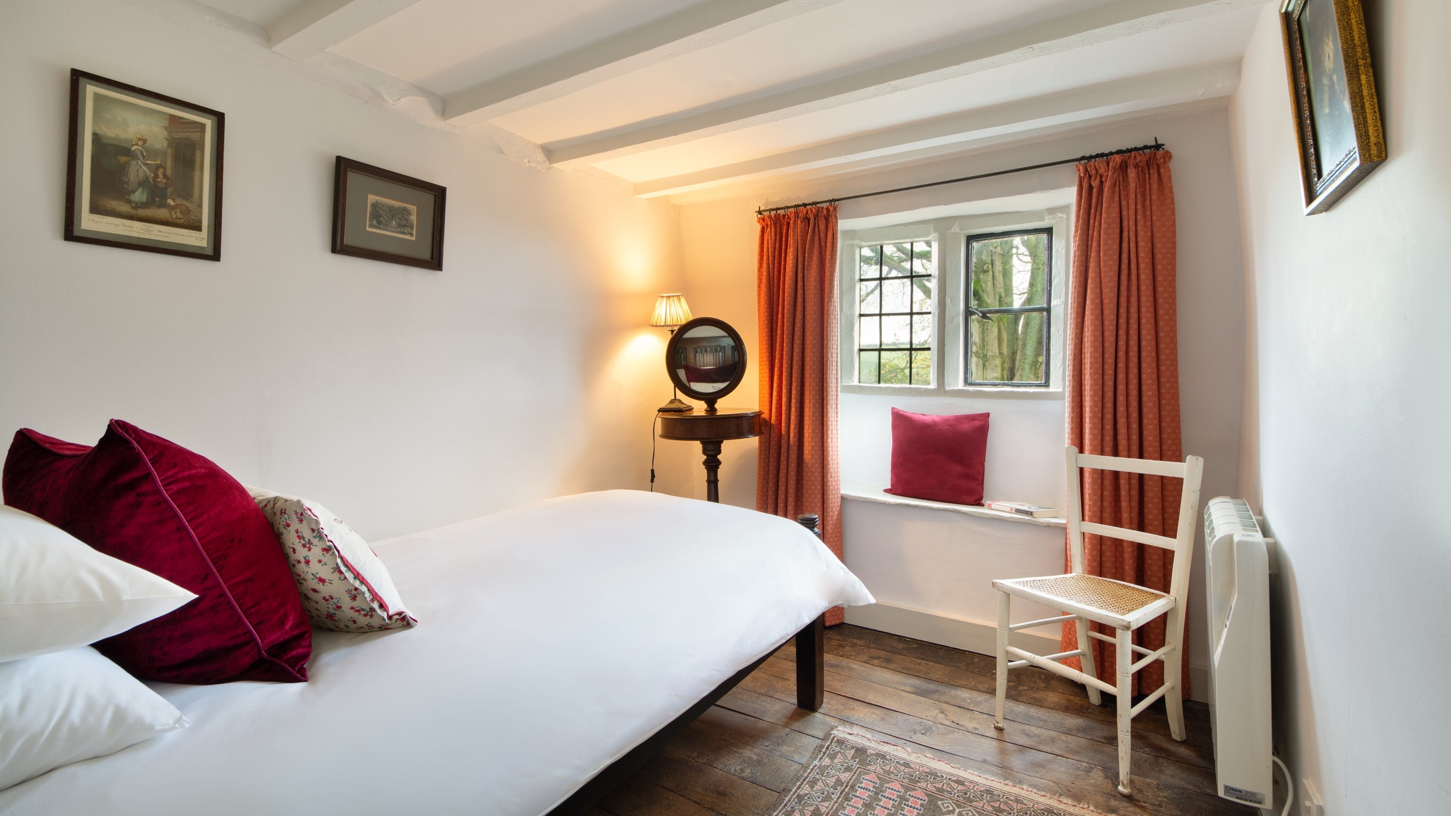 The single bedroom at Snowshill Manor Farmhouse, Gloucestershire