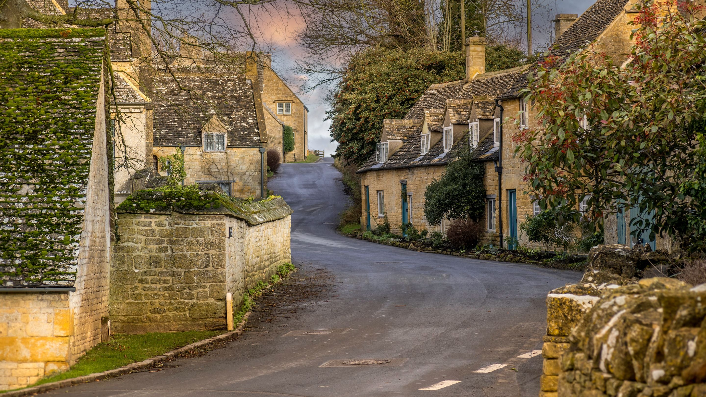 The exterior of Spring Cottages and its neighbours, Gloucestershire