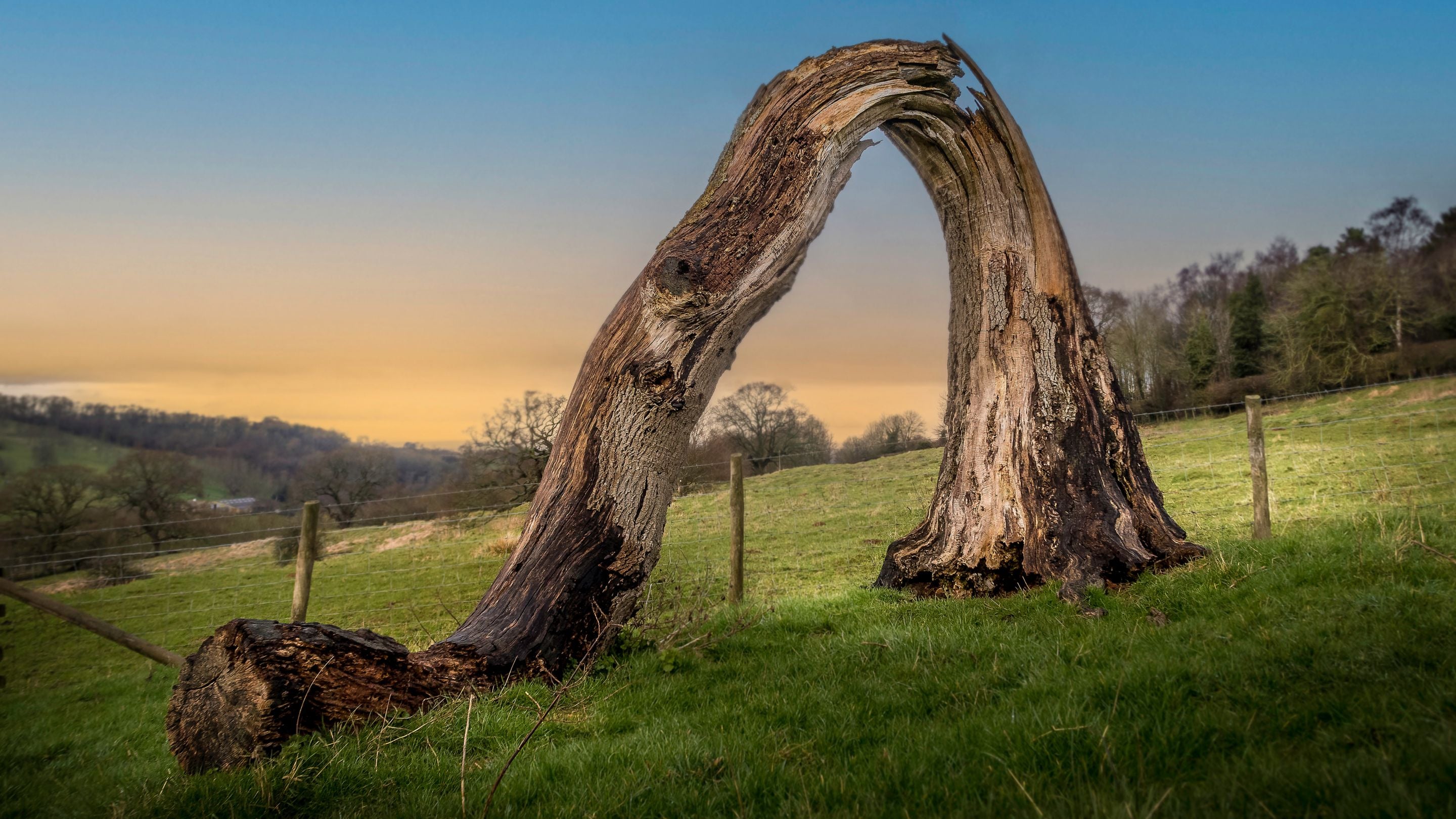 The surrounding countryside at Spring Cottage in winter, Gloucestershire