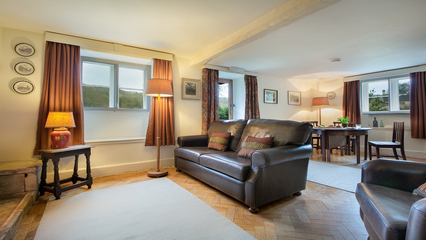 Sitting room at Woody's Cottage, Sheepscombe, Gloucestershire