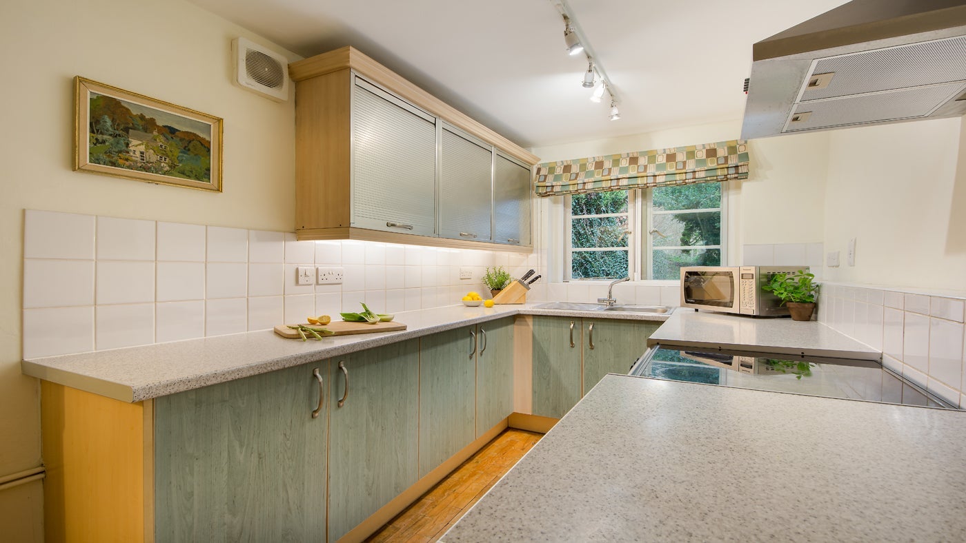 Interior kitchen of Woody's Cottage, Sheepscombe, Gloucestershire