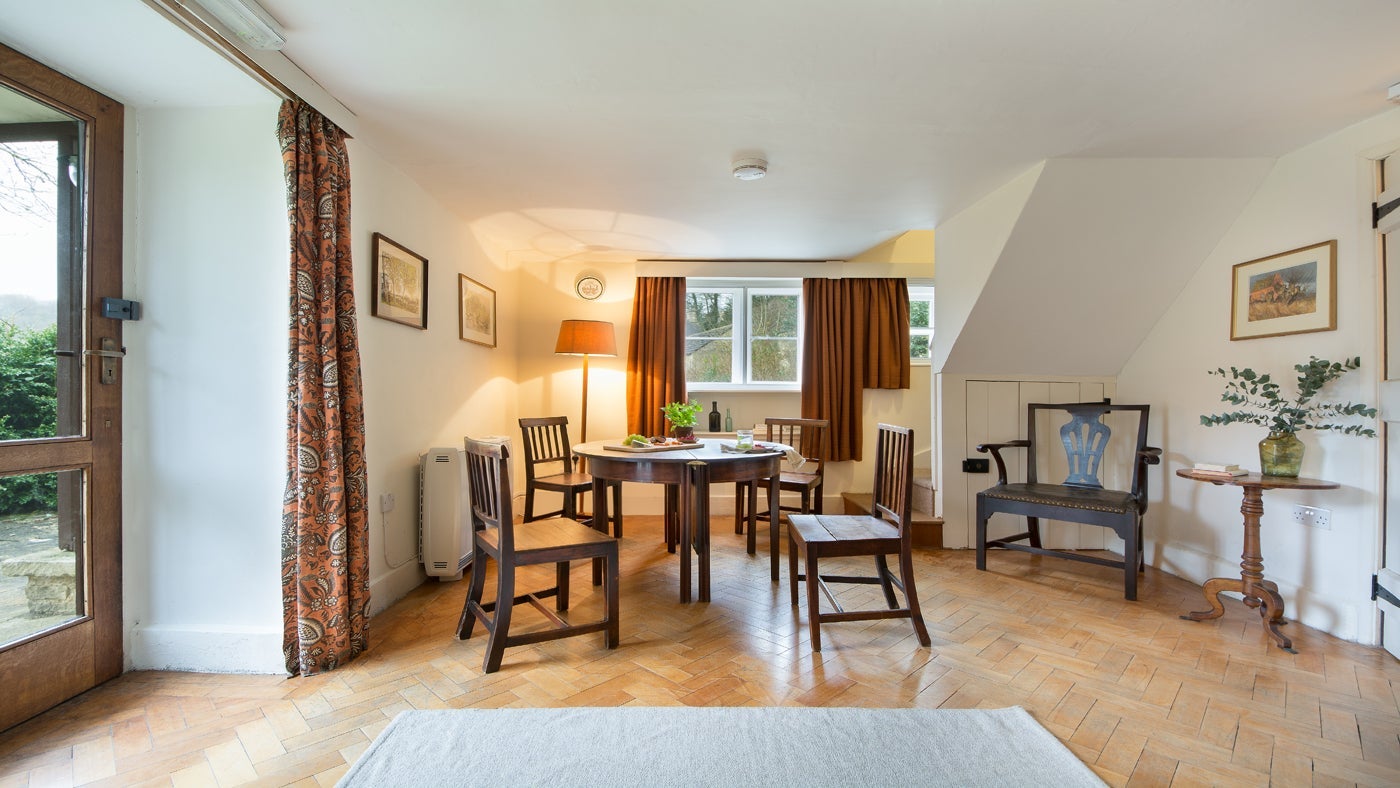 Dining room at Woody's Cottage, Sheepscombe, Gloucestershire