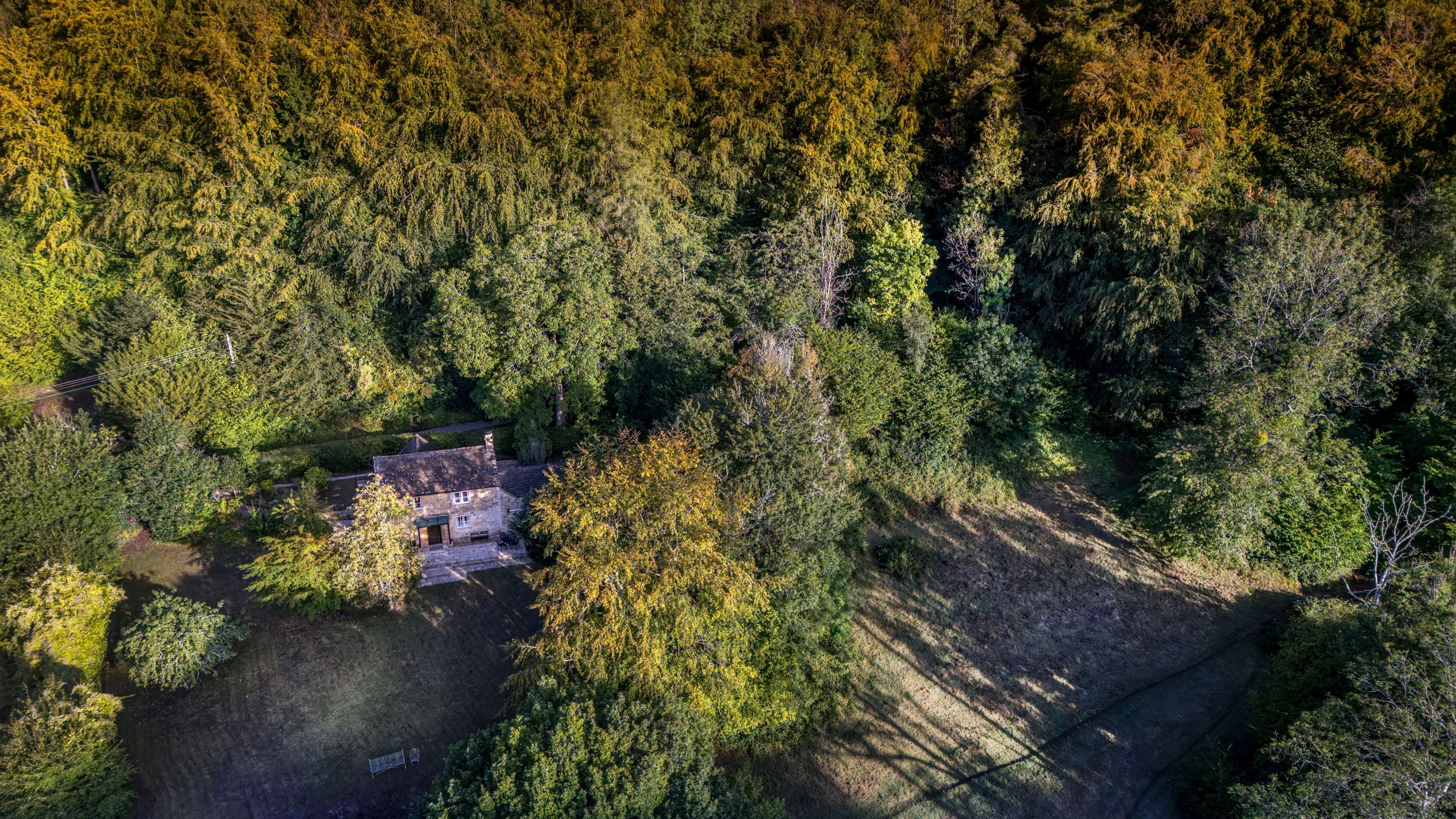 An aerial view of Woody's Cottage, Gloucestershire
