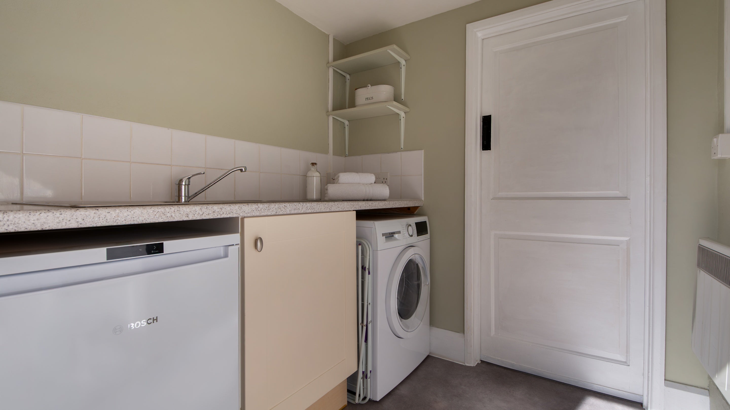 The utility room at Woody's Cottage, Gloucestershire