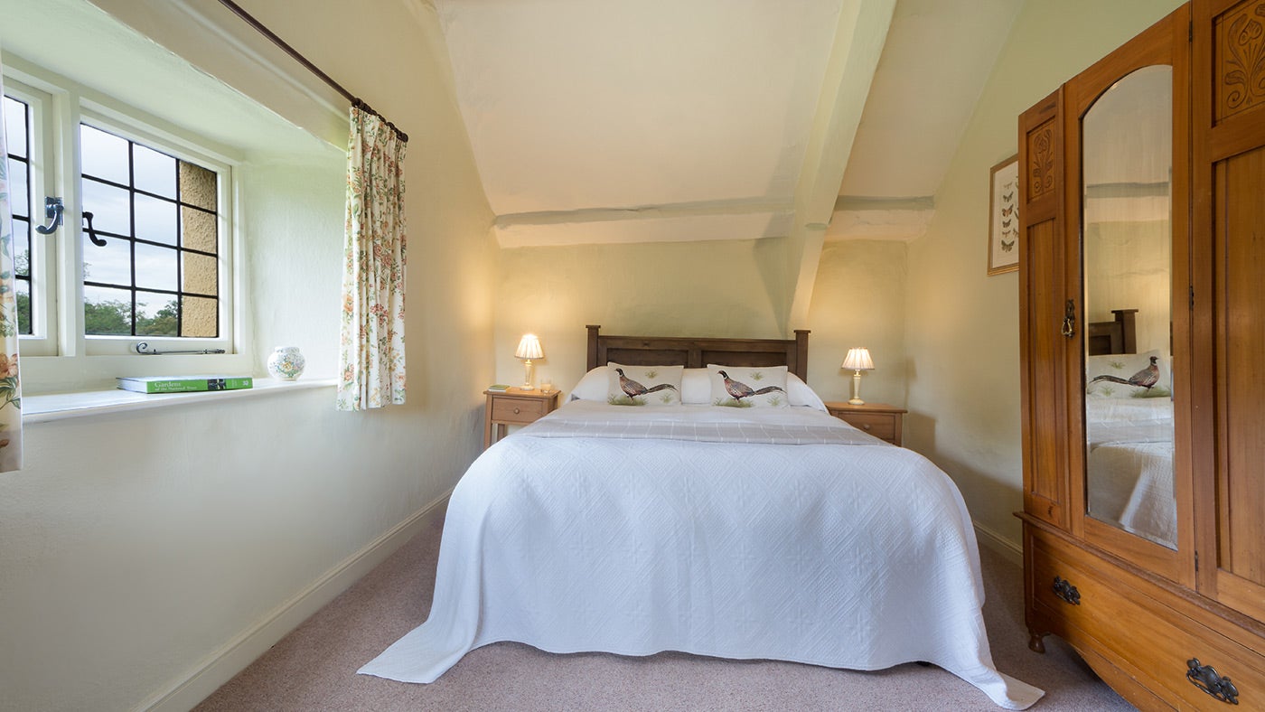 The double bedroom at Broad Ley Cottage, Devon