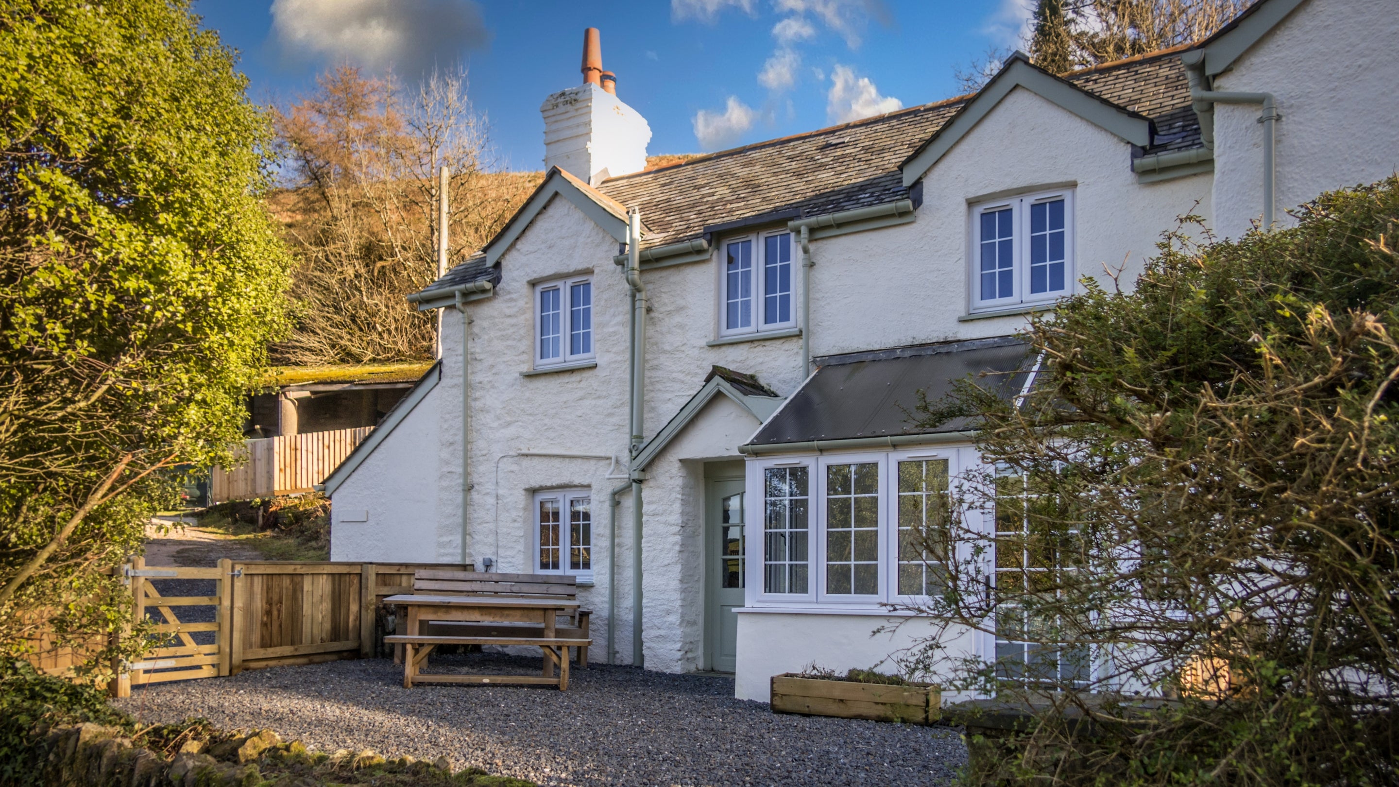 The exterior of Carver Cottage, Devon