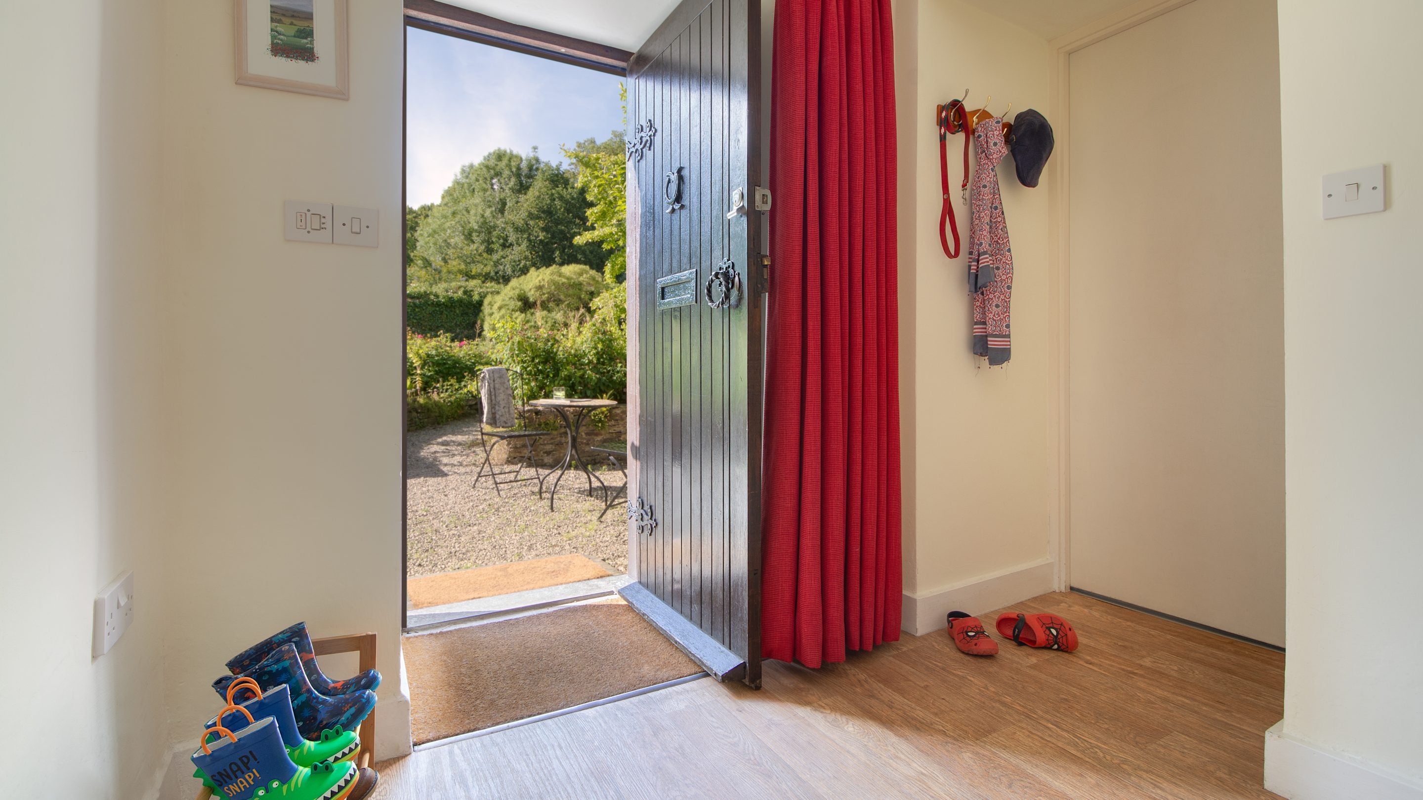 The entrance hall at Cider Cottage, Devon
