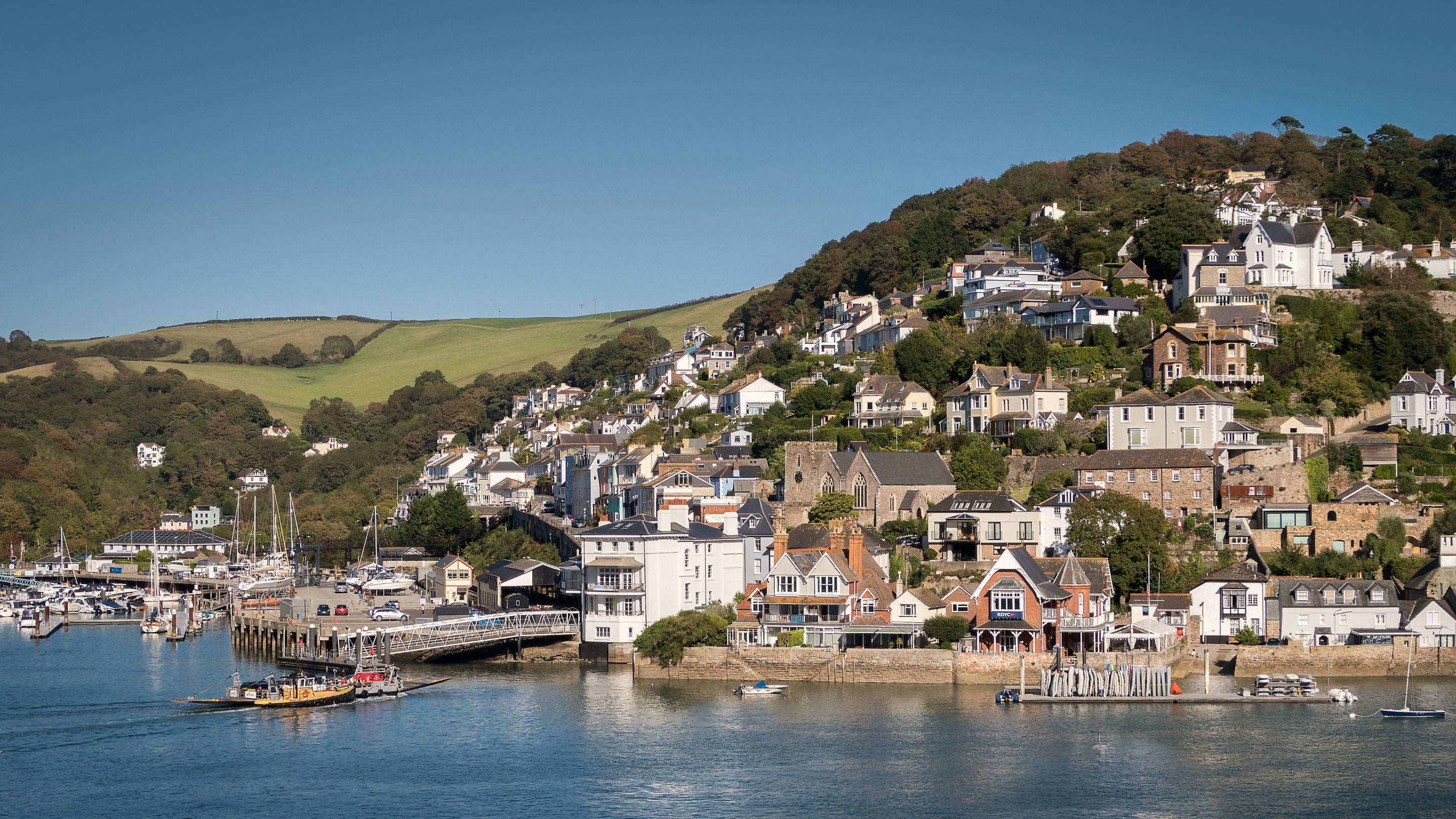 Kingsmear village, across the River Dart from Dartmouth, near Compass Cottage, Devon