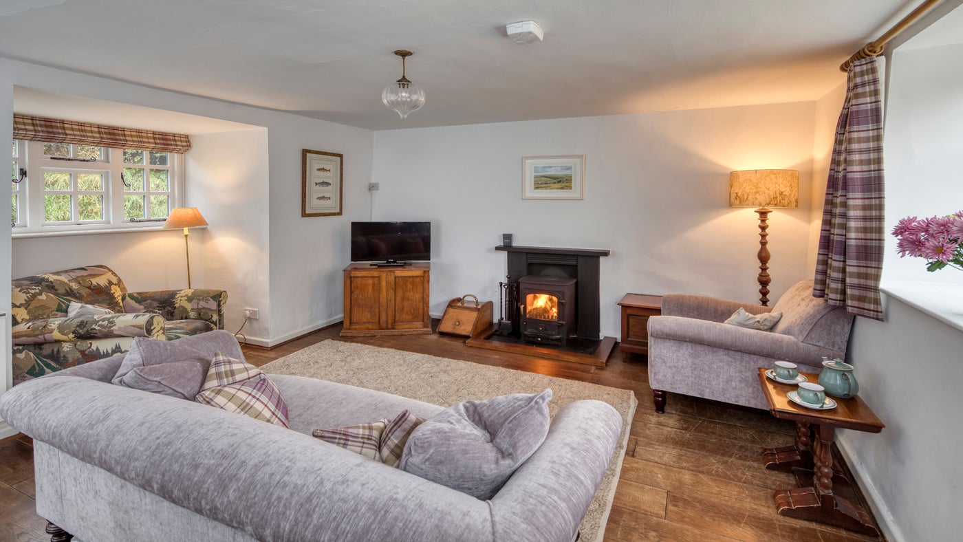 The sitting room at Countisbury Hill Cottage, Devon